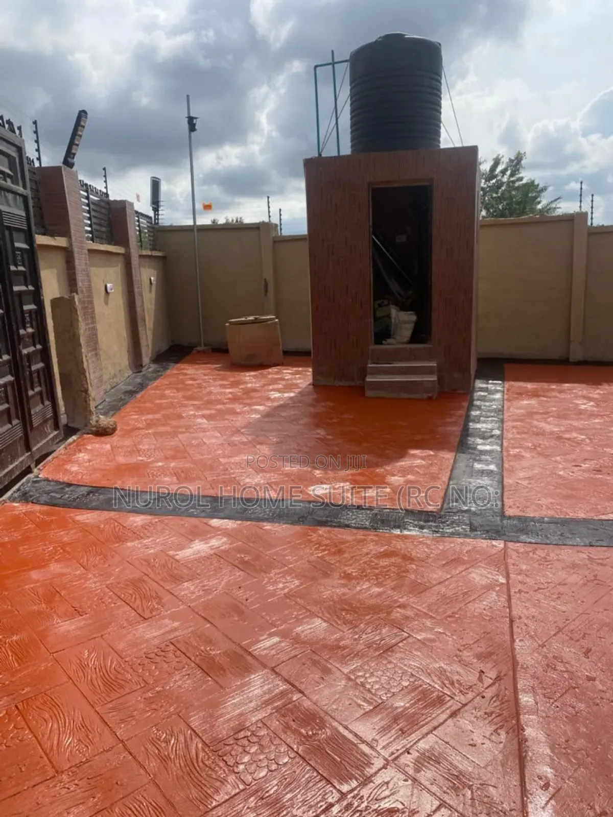Modern Stamped Concrete Floor Installation