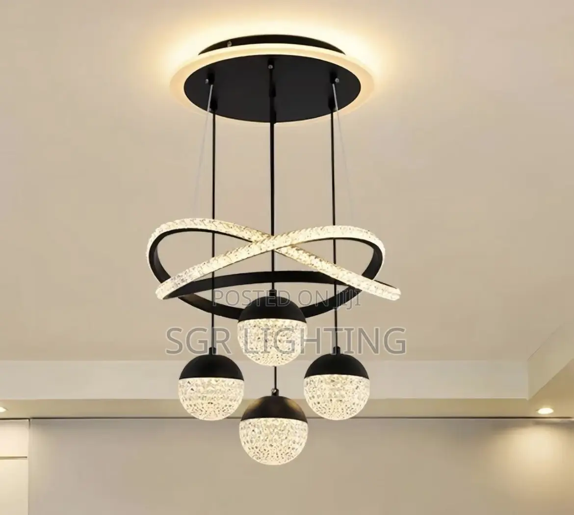 Modern Led Chandelier Lighting for Dining Room Three Color Options