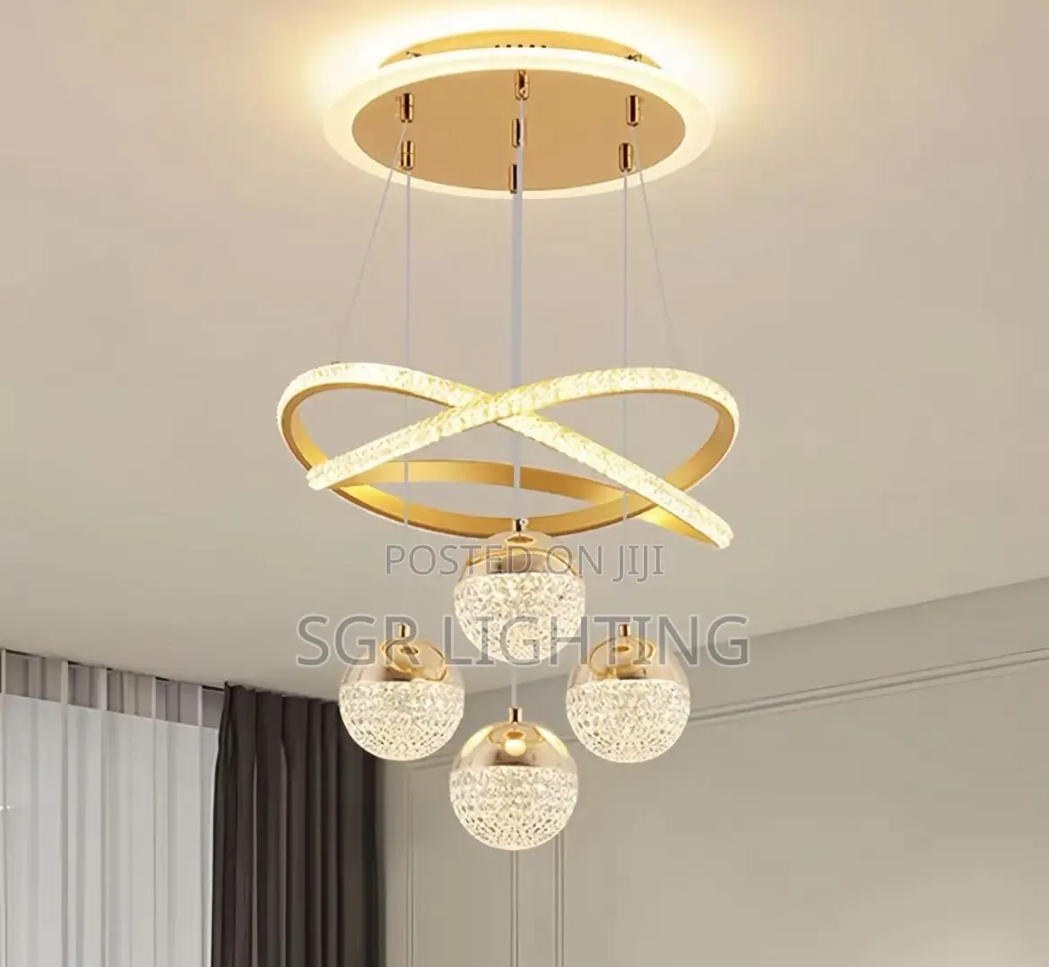 Modern Led Chandelier Lighting for Dining Room Three Color Options