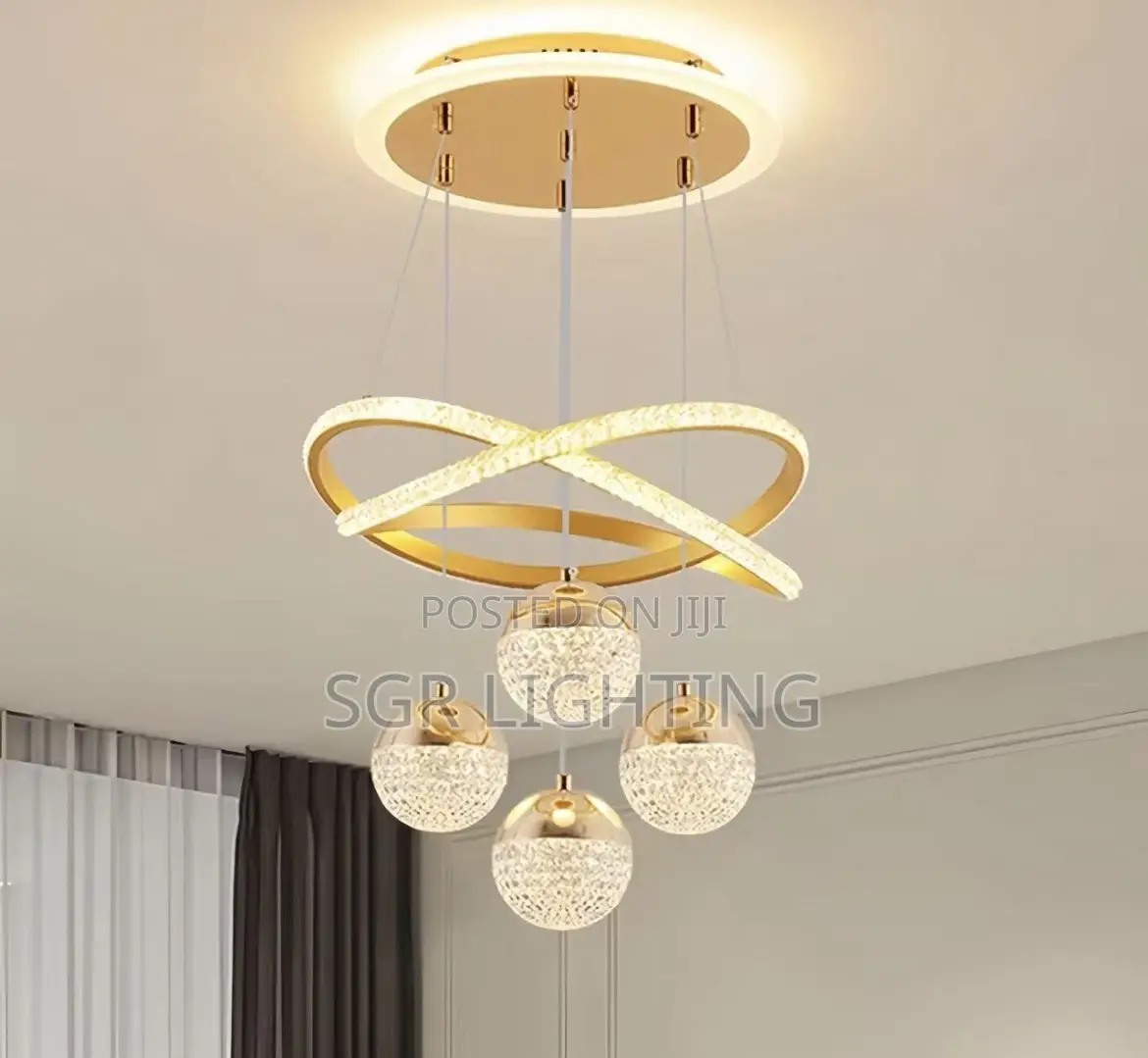 Modern Led Chandelier Lighting for Dining Room Three Color Options