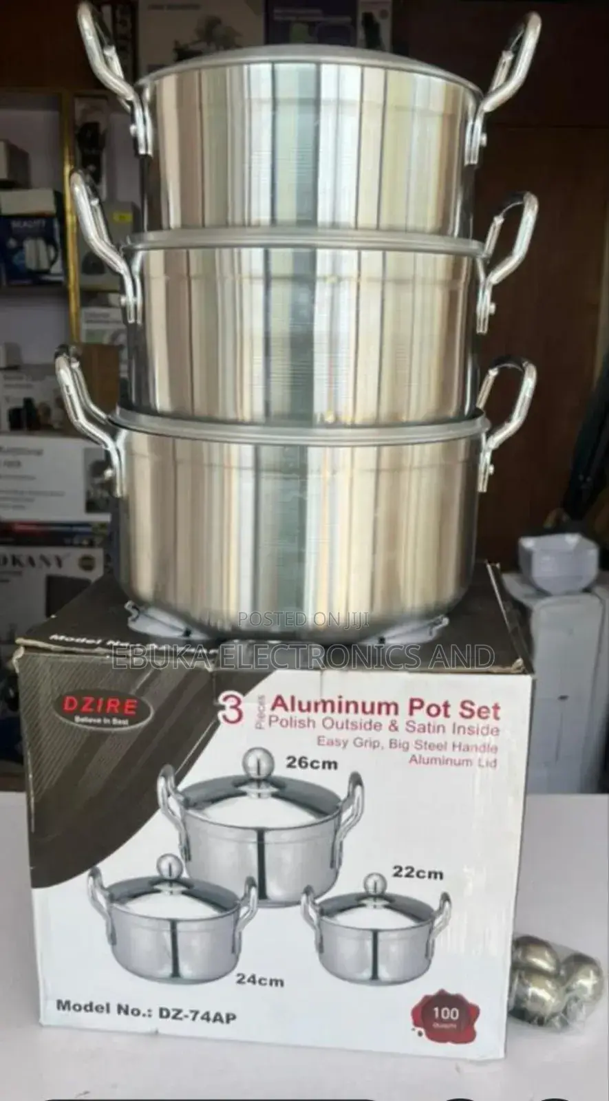 3 Pieces of Aluminium Pot Set