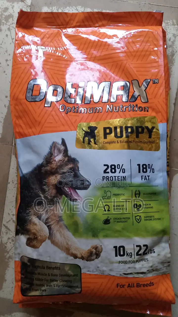 Optimax Puppy Dog Food 10kg – High Protein (28%) Premium Feed
