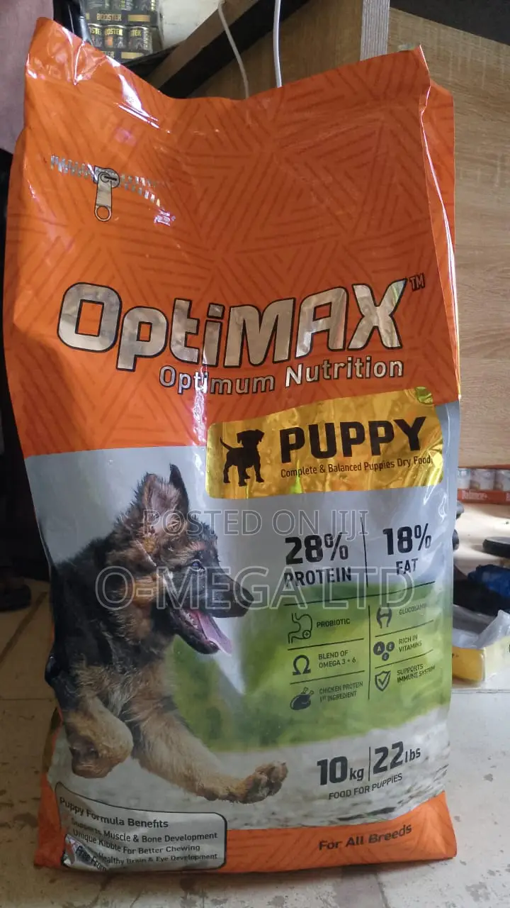 Optimax Puppy Dog Food 10kg – High Protein (28%) Premium Feed