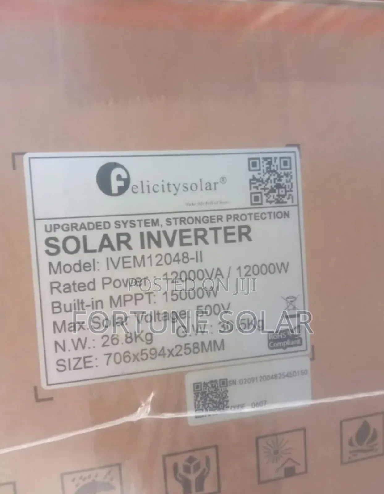 Felicity Inverter 12kva 48v Hybrid Transformer Less With Digital.