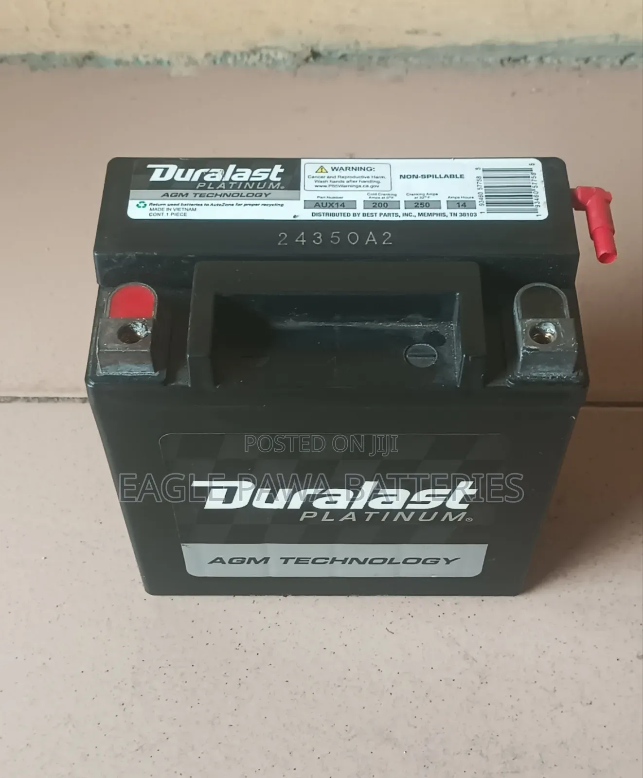 Duralast Agm Battery 14amps