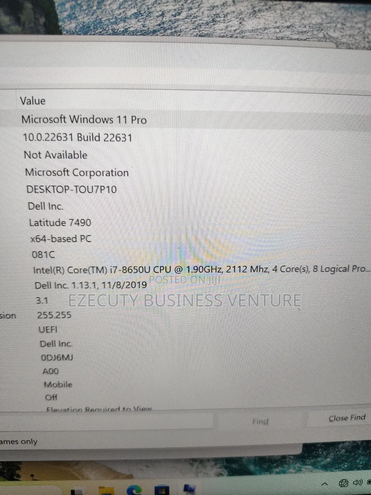Laptop Dell Latitude 7490 8GB Intel Core i7 SSD 256GB