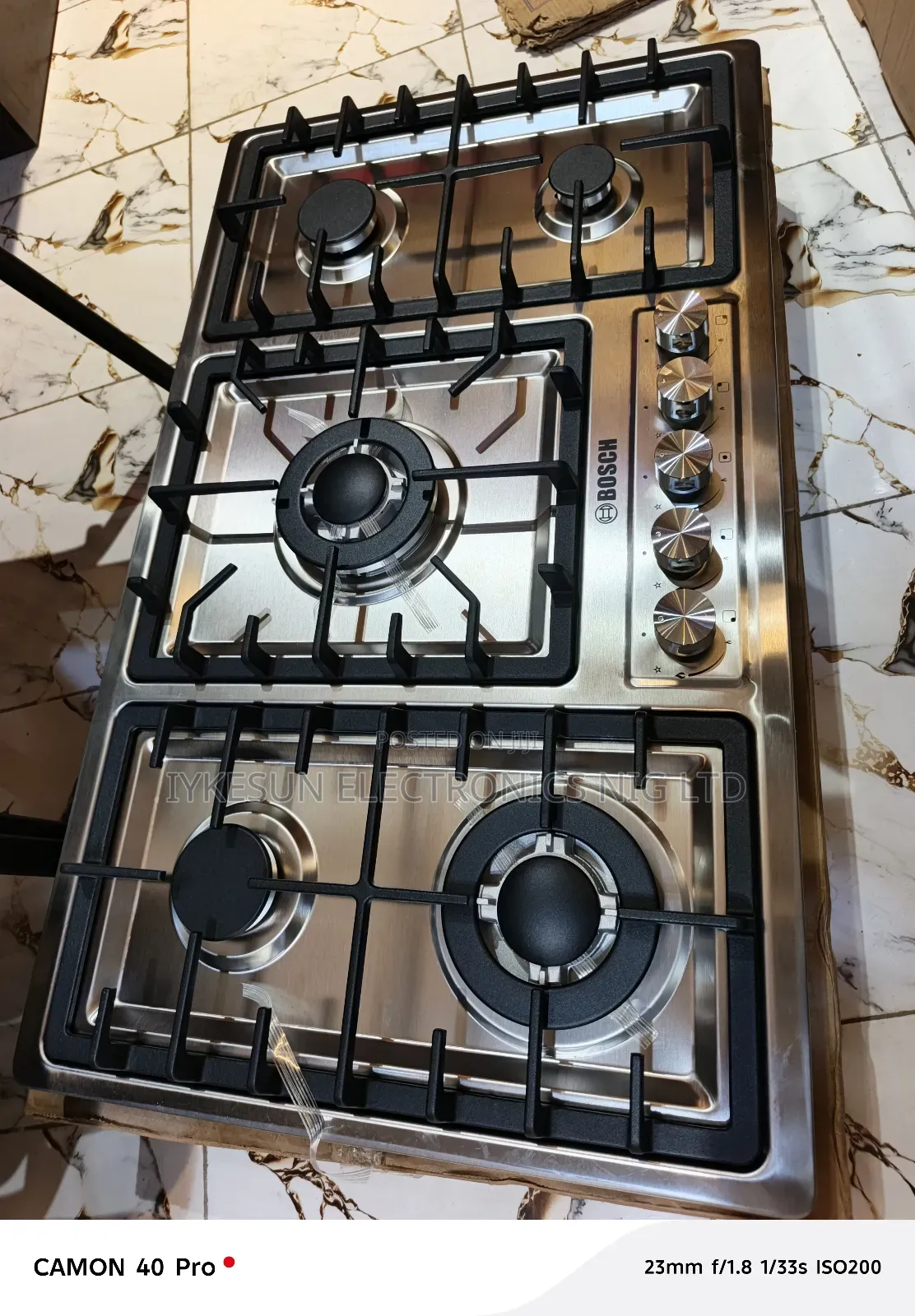 Quality Bosch Built-in 90cm 5 Burners Stainless Steel Gas Cooker Hob