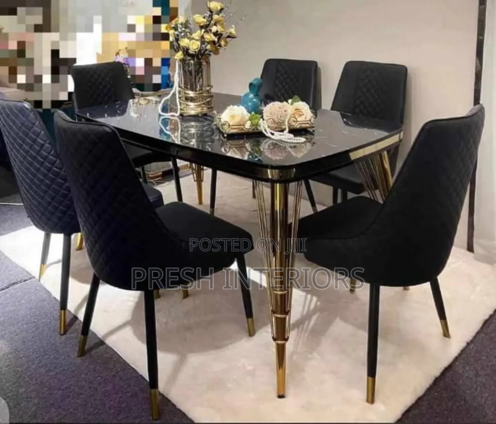 Marble Top 6seater Dining Set