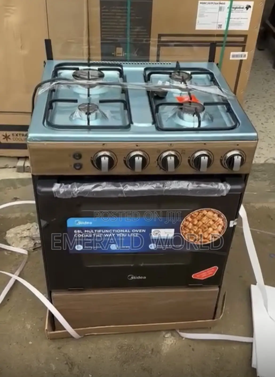 Midea 4burners Wood Finishing Gas Cooker