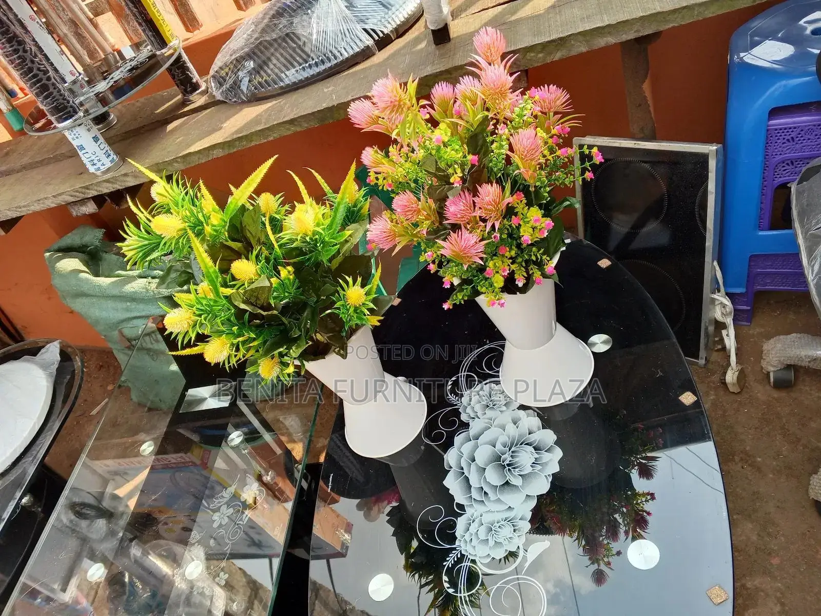 Golden Flower Vase Available