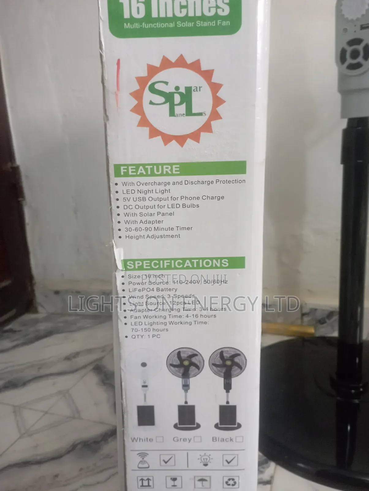 Solar Rechargeable Fan
