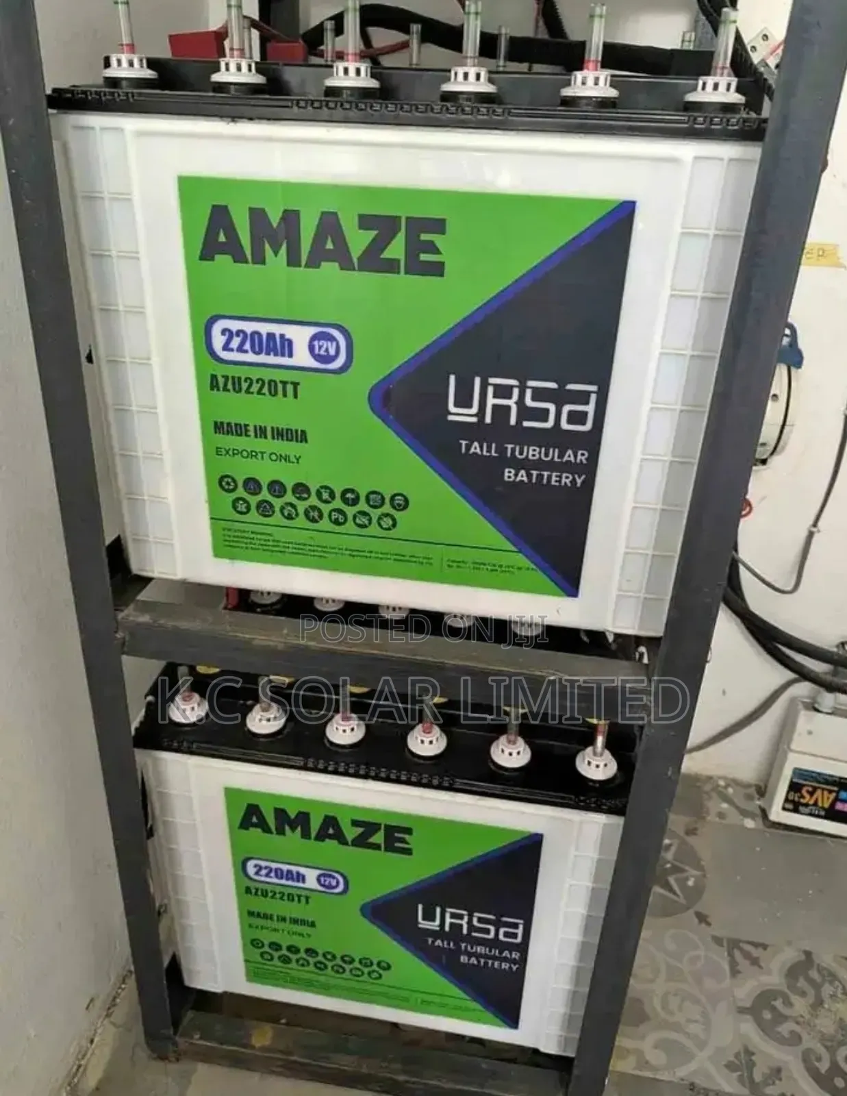 12v,220ah Amaze Solar Tubular Battery