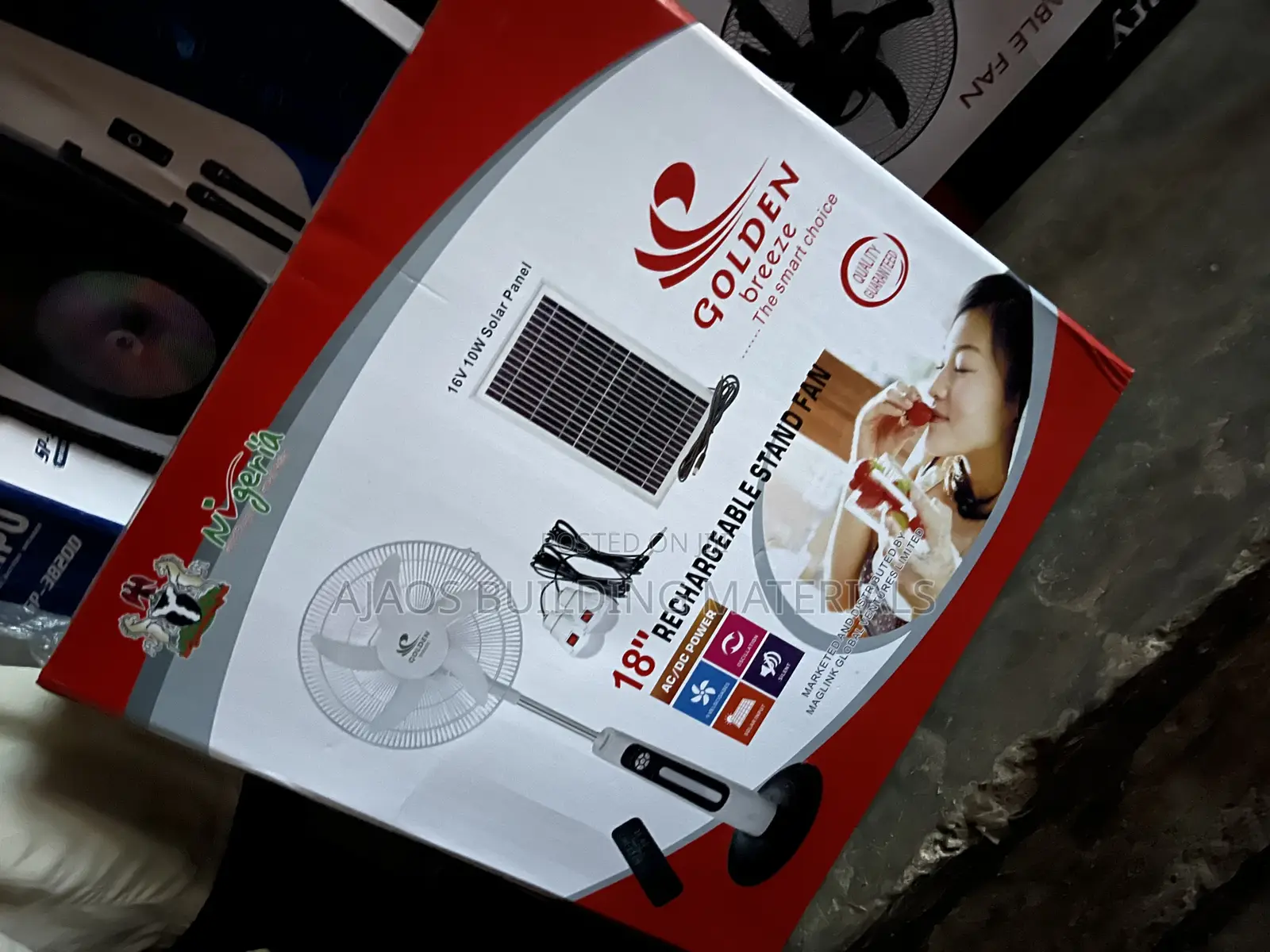 18” Rechargeable Standing Fan