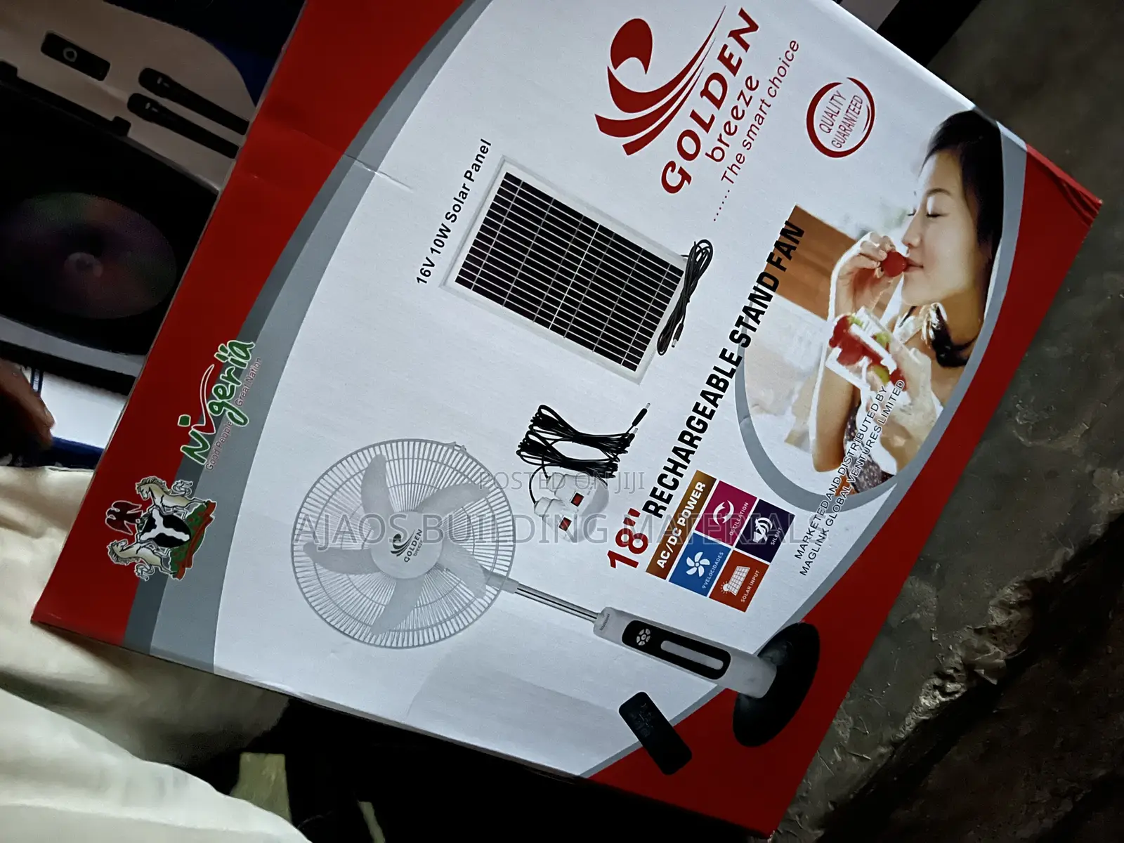 18” Rechargeable Standing Fan