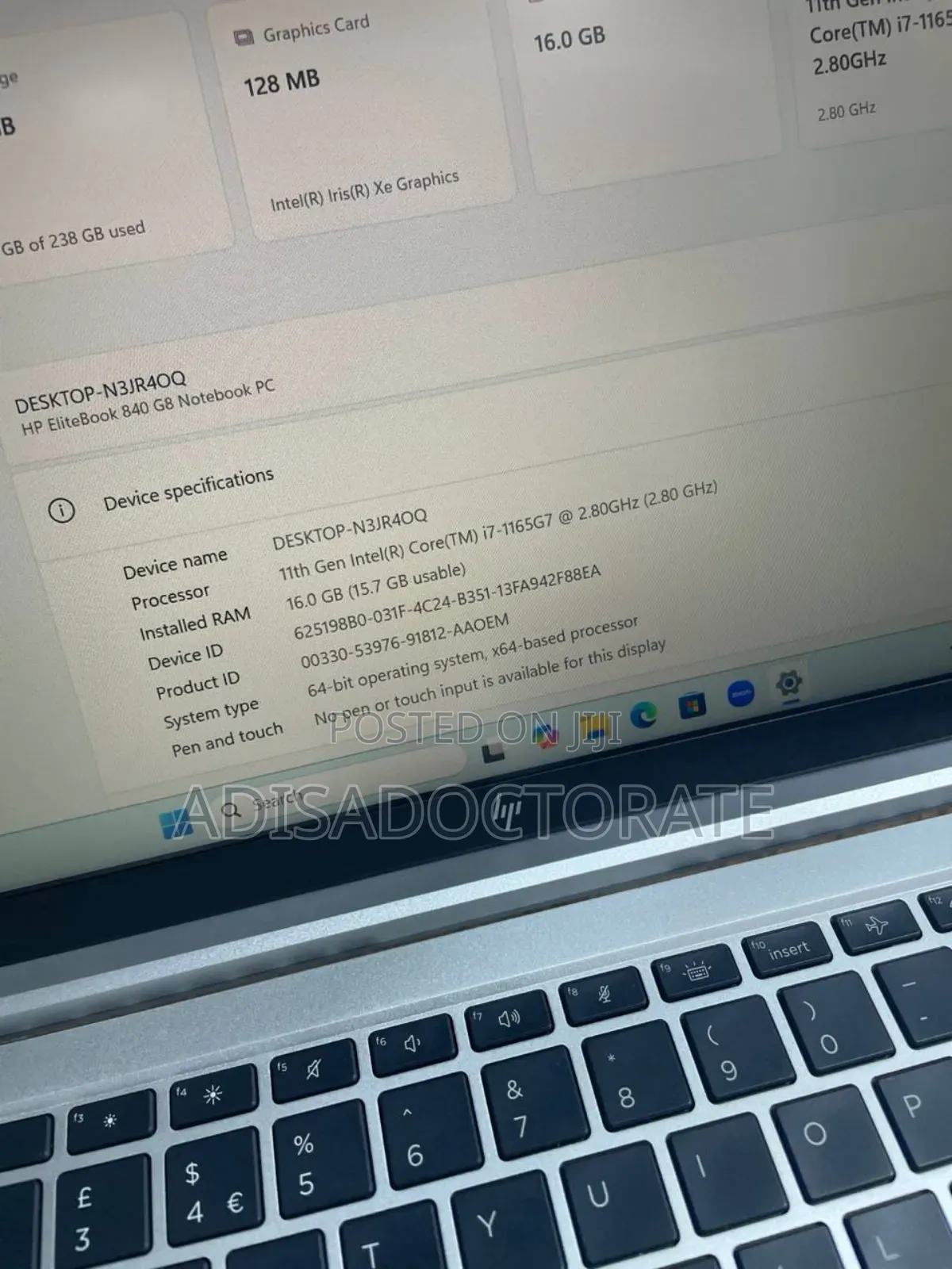 Laptop HP EliteBook 840 G8 16GB Intel Core i7 SSD 512GB