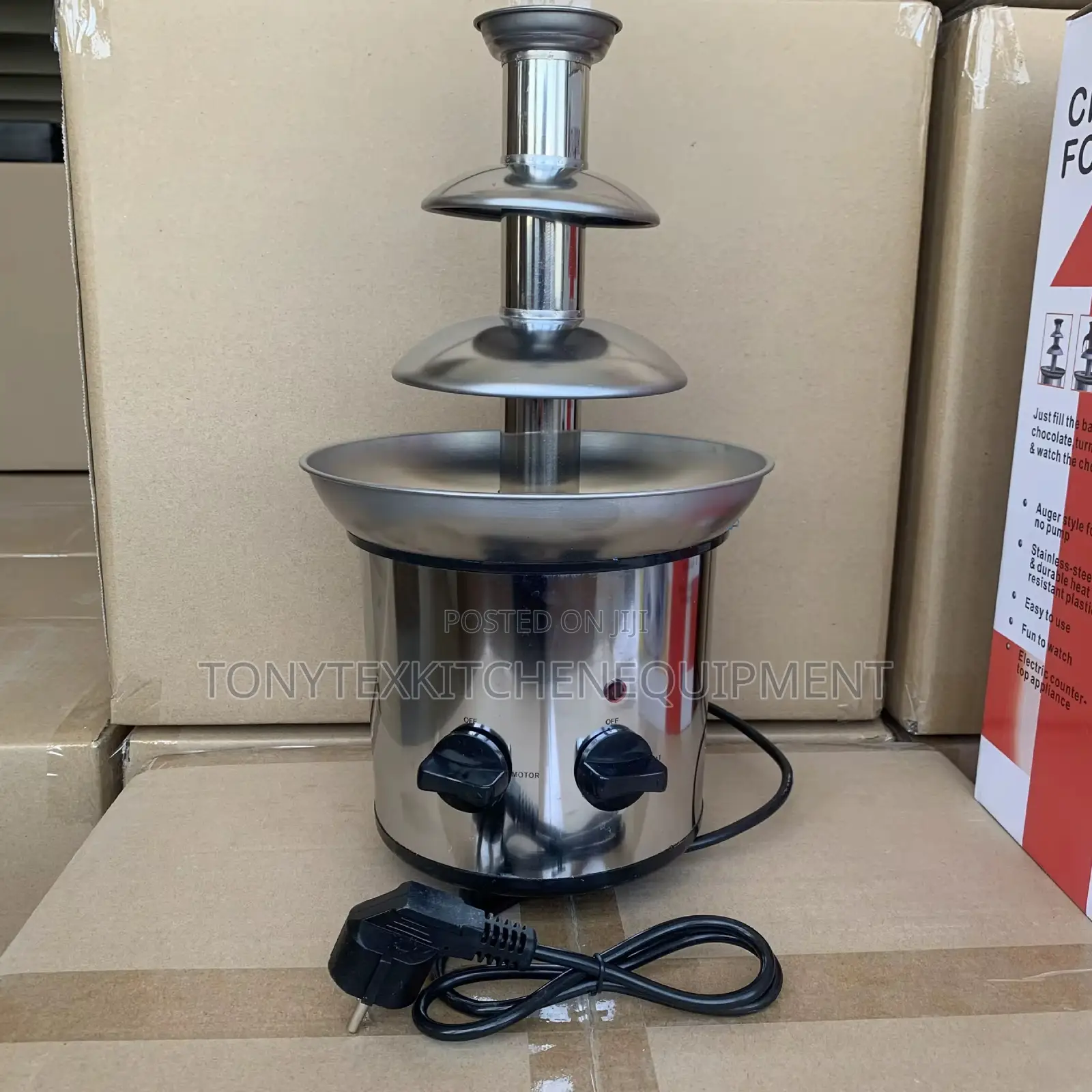 Commercial Chocolate Fountain Machine (Stainless Steel 4 Tier)