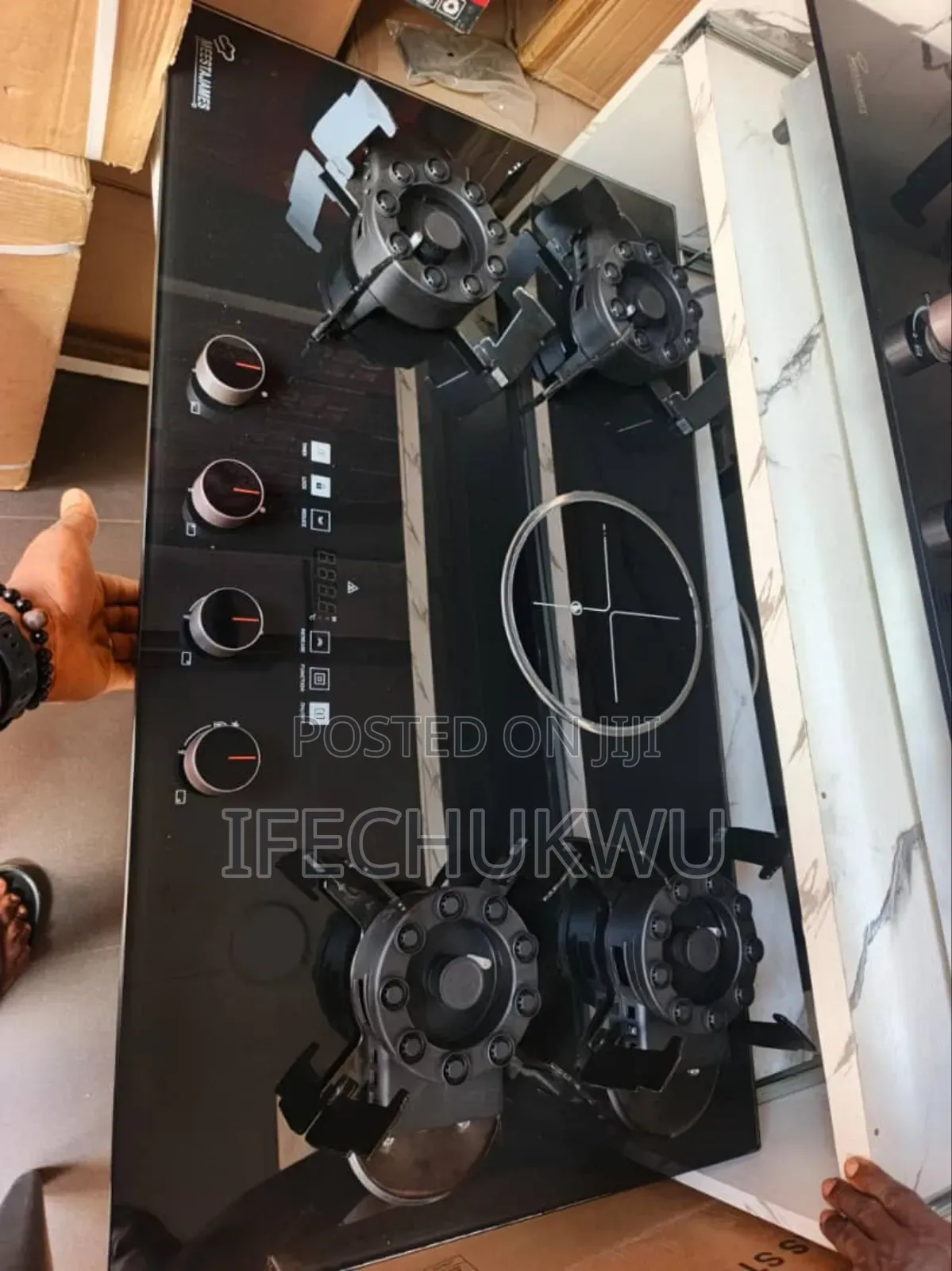 Original Meestajames Built-in 4+1 Flips Up Gas Electric Cooker Hob