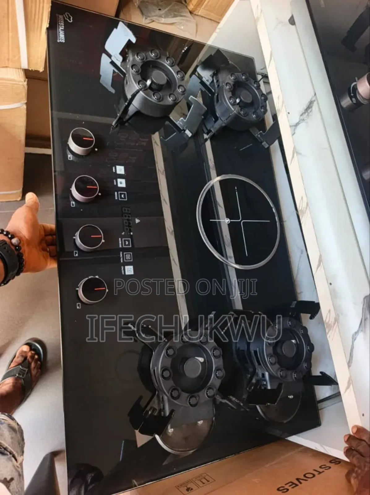 Original Meestajames Built-in 4+1 Flips Up Gas Electric Cooker Hob