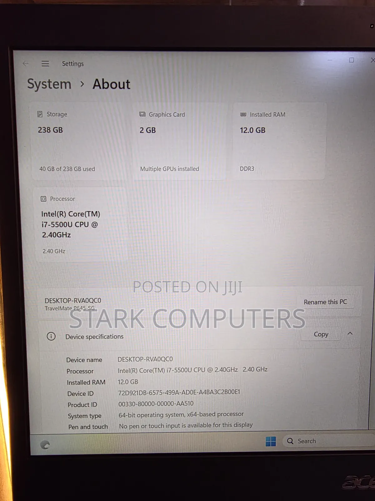Laptop Acer TravelMate P645 MG 12GB Intel Core i7 SSD 256GB