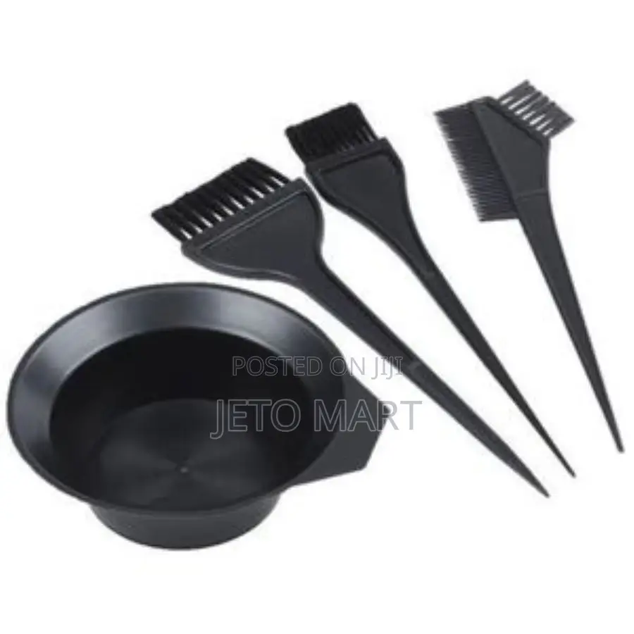4pcs Hair Color Dye Bowl Tool Kit, Twin Quality Brush Set