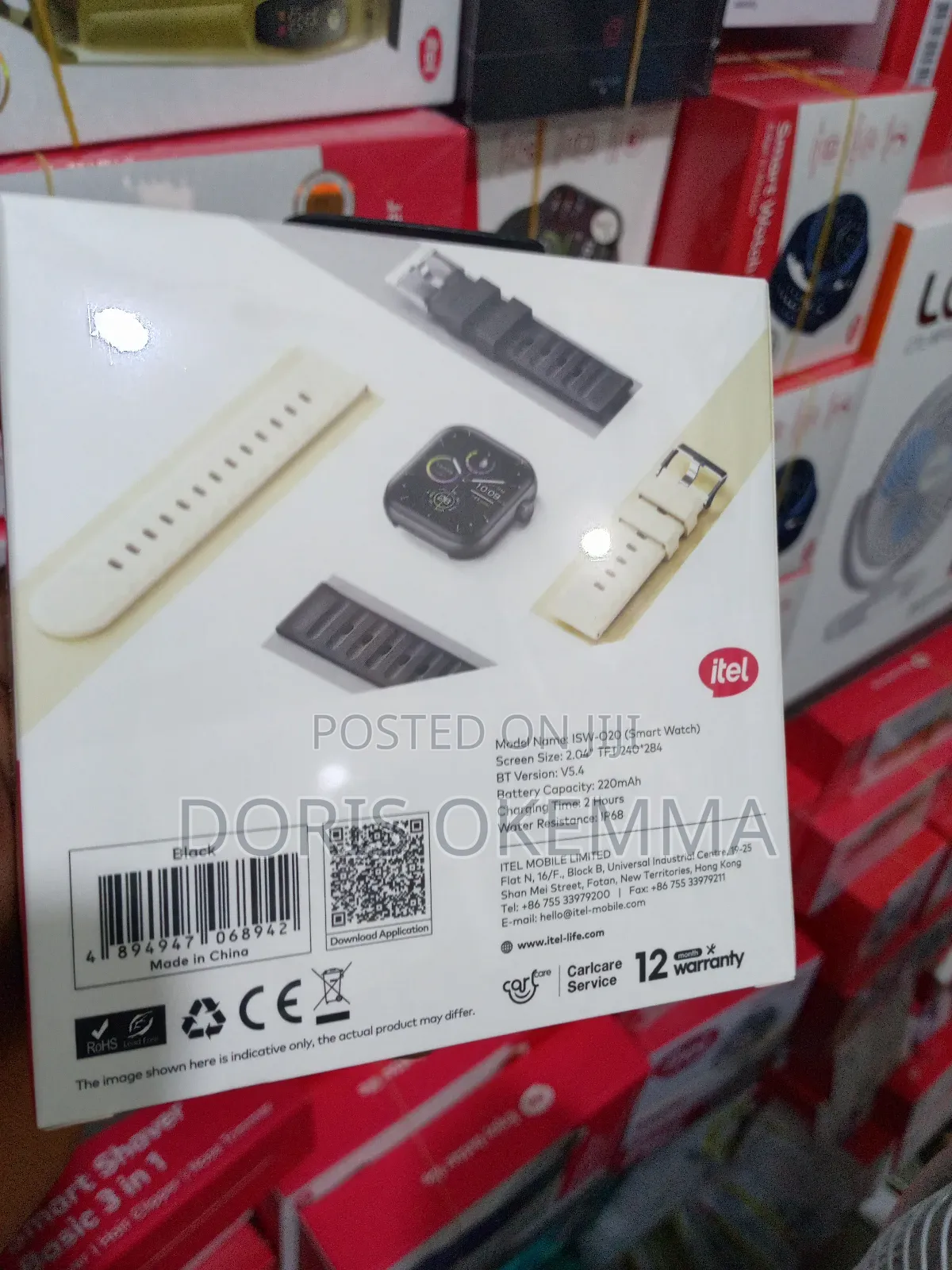 Itel Smart Watch Fit 020 – 2.04" Hd Display, Bluetooth Calling