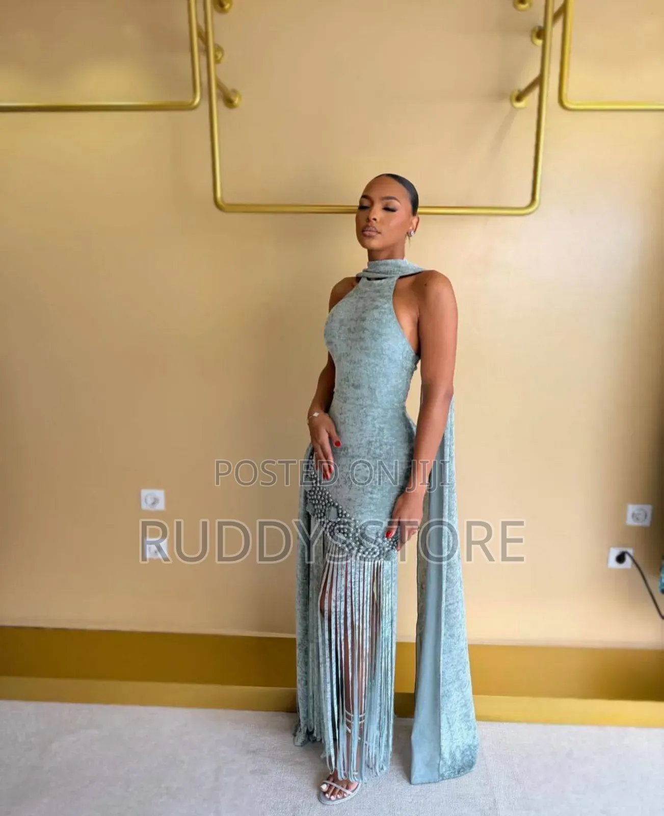 Luxury Tassel Beaded Velvet 2-in-1 Dress