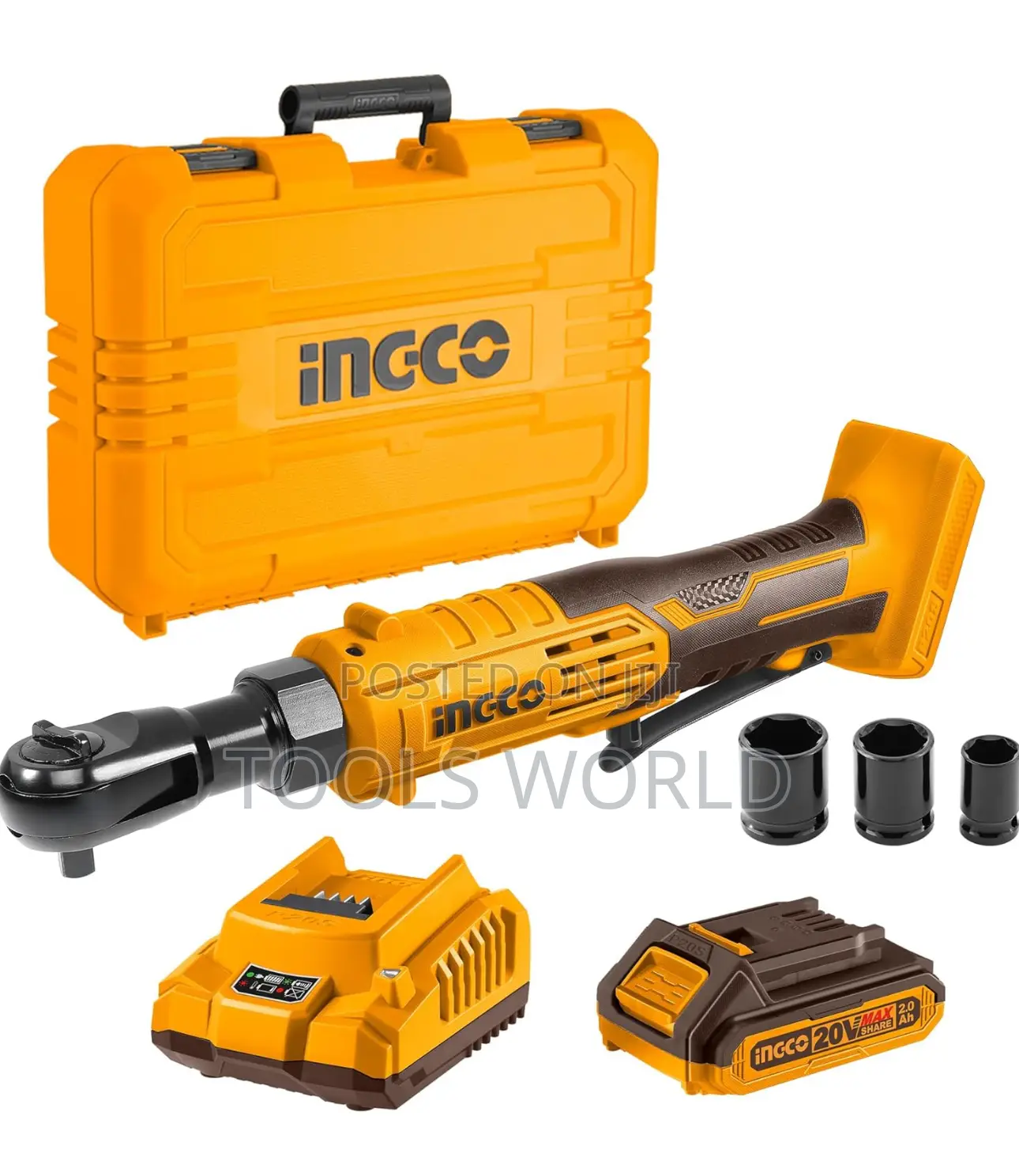 Cordless Ratchet Wrench 20v With Led Light 3/8" Electric Drive Ratchet
