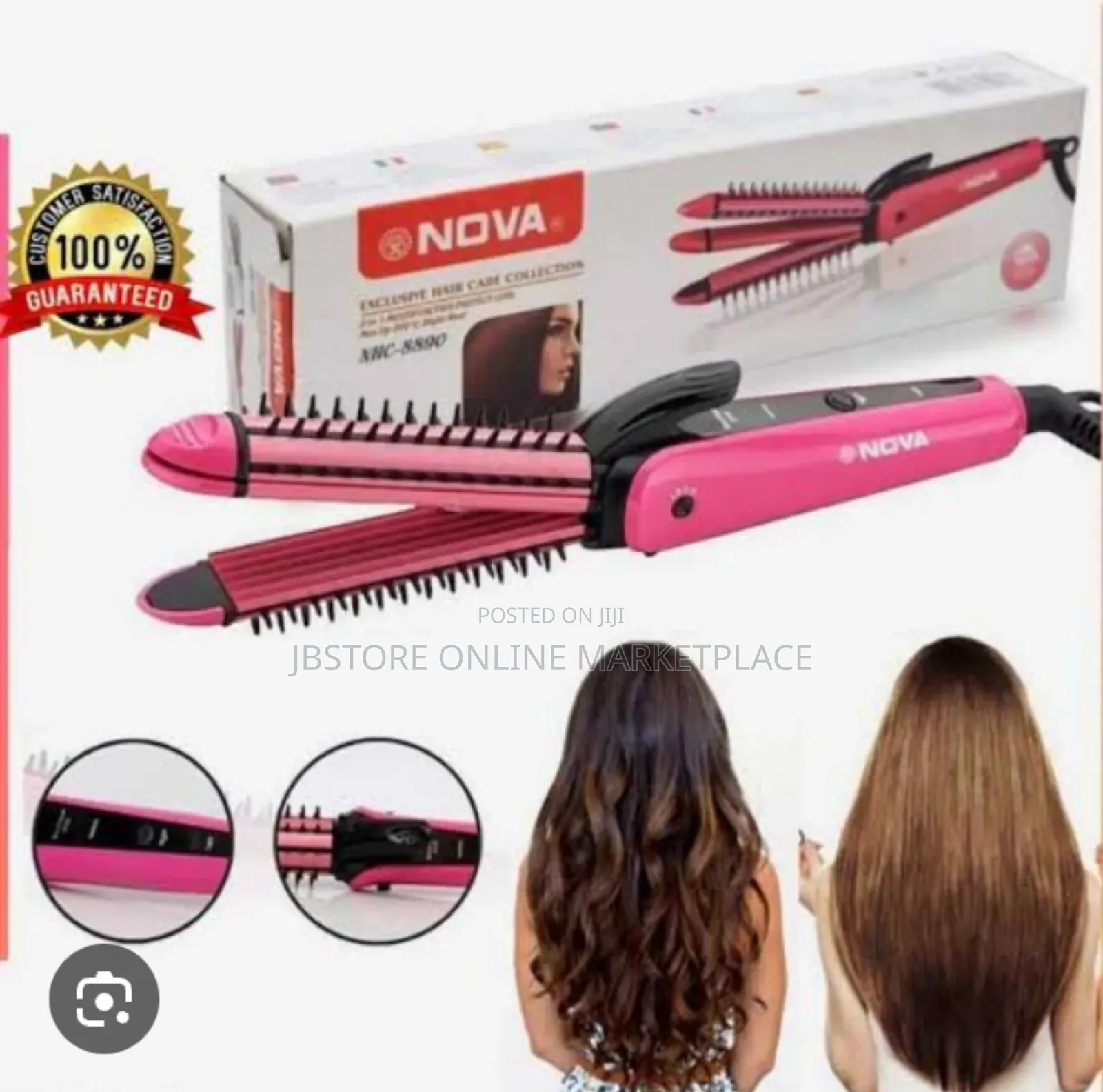 Nova Professional 3-in-1 Hair Tool Combines a Curler, Straightener,