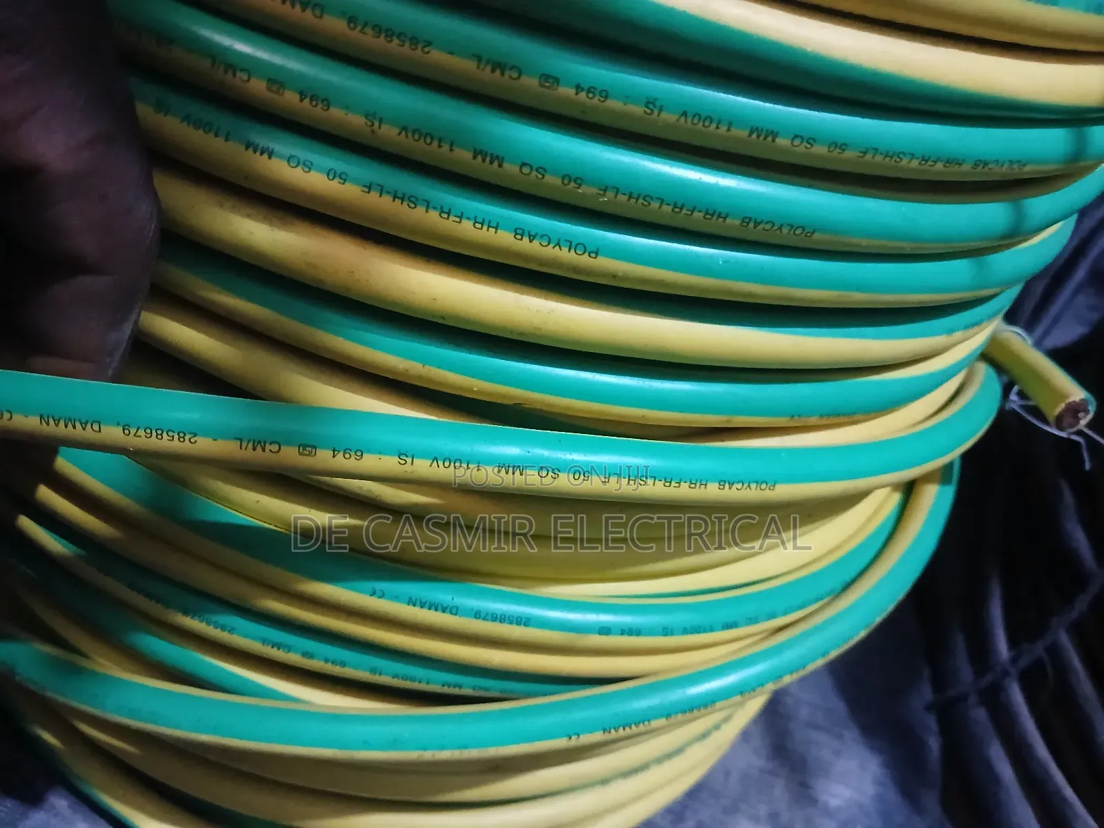 1x50mm2 Green Yellow Earthing Cable