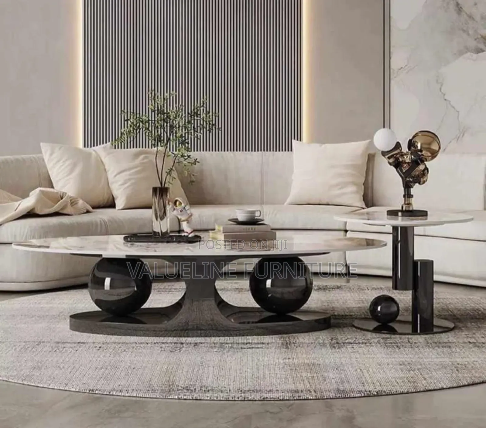 Marble Center Table Plus 2 Side Stool