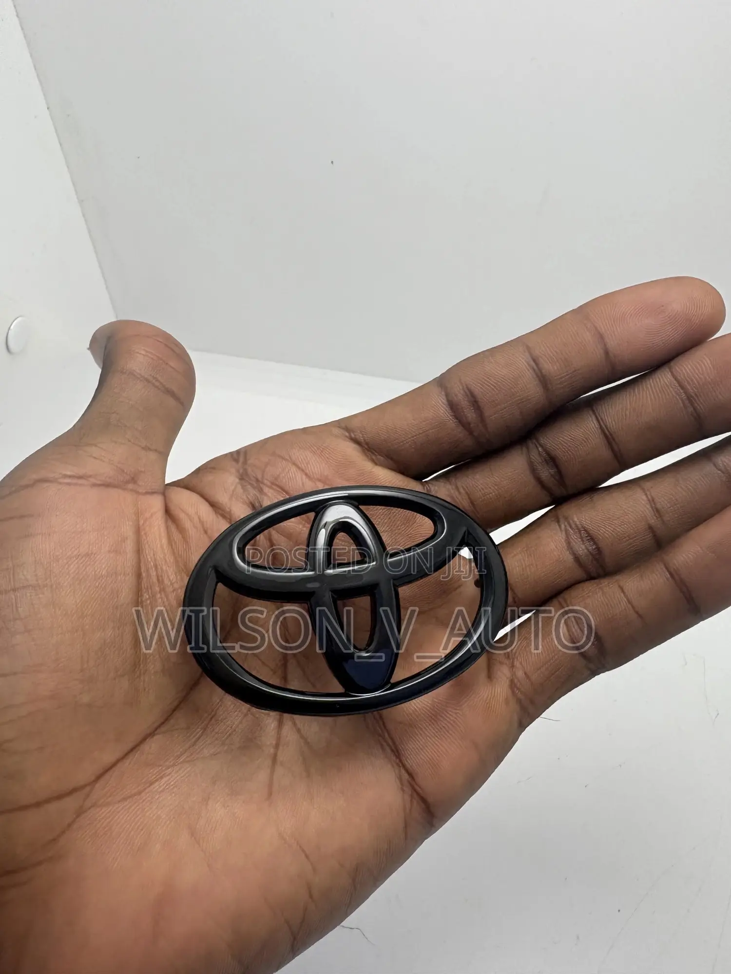 Universal Black Toyota Steering Wheel Logo Emblem