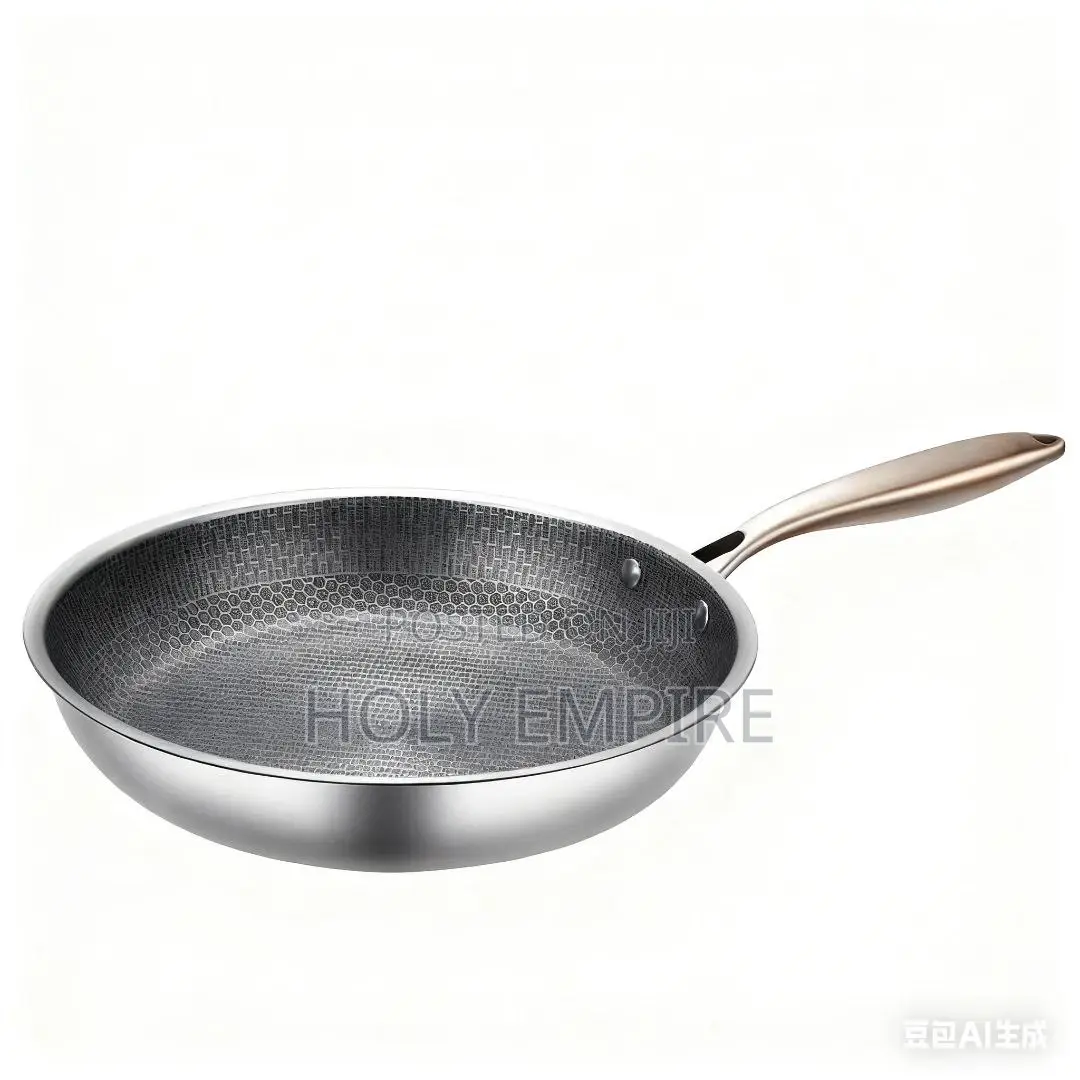 304 Quality Stainless Steel Honeycomb Non Stick Fry Pan, 28cm