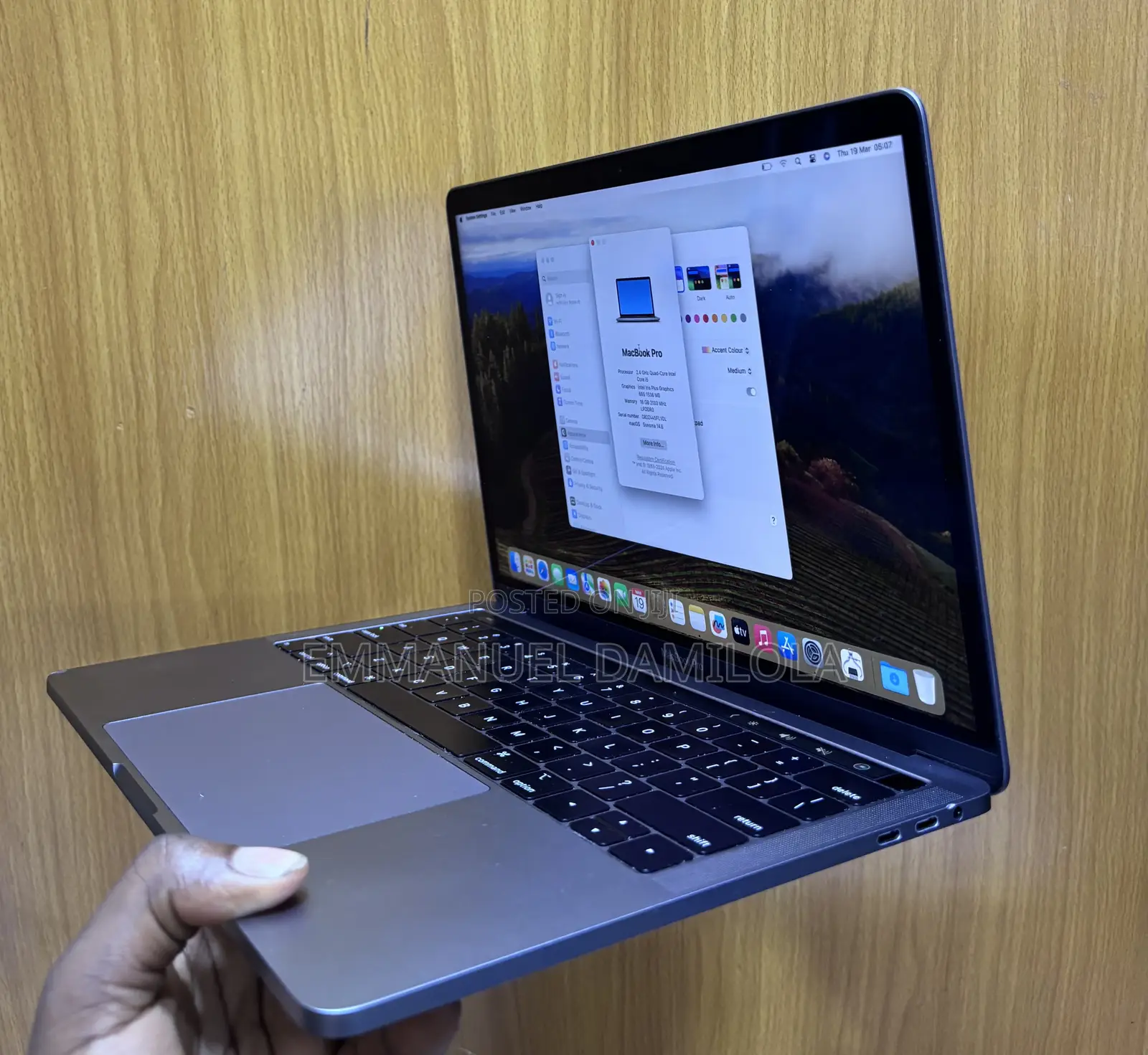 Laptop Apple MacBook Pro 2019 16GB Intel Core i5 SSD 1T