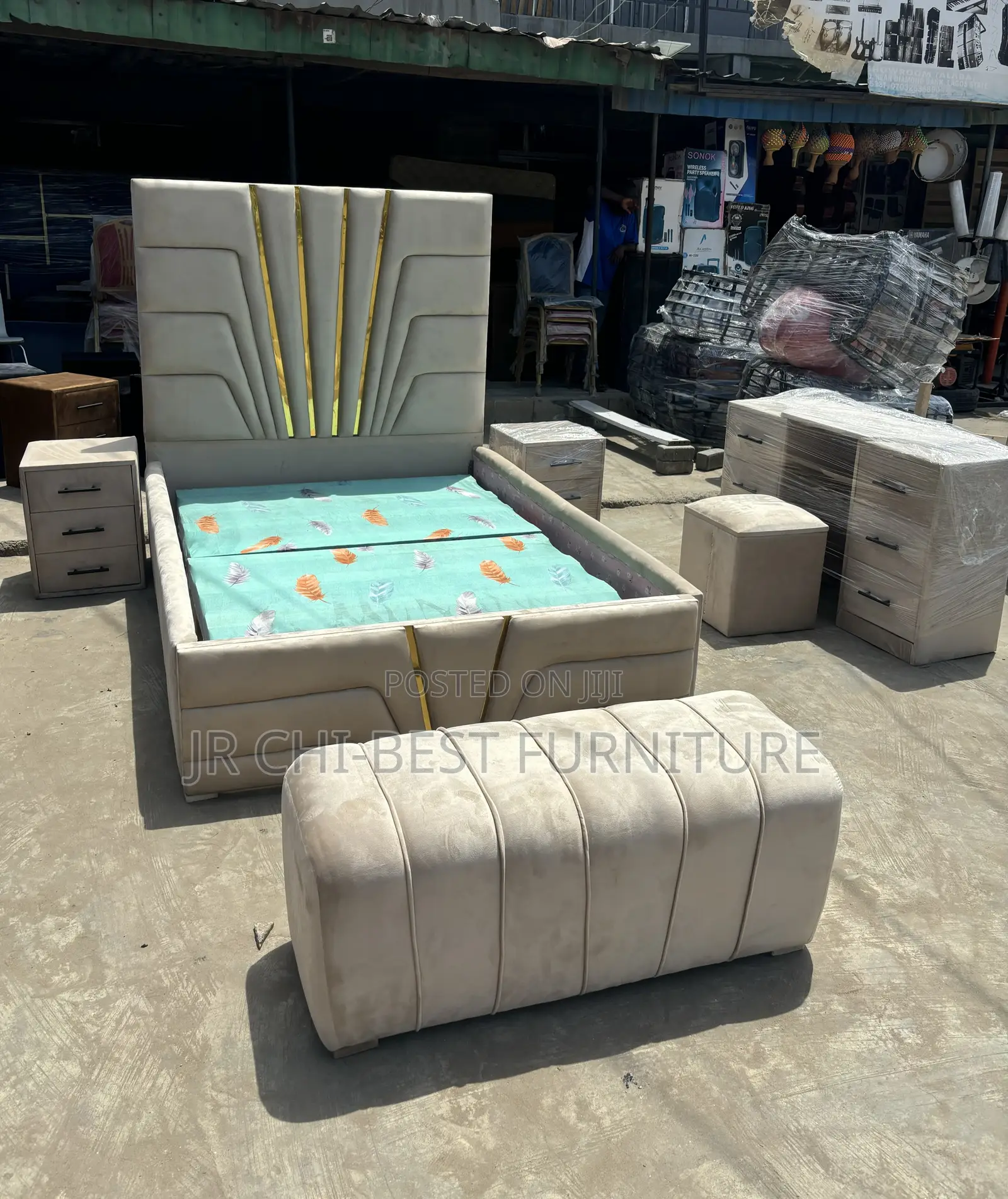 Beautifully Constructed Durable 6 by 6 HDF Upholstery Bedframe