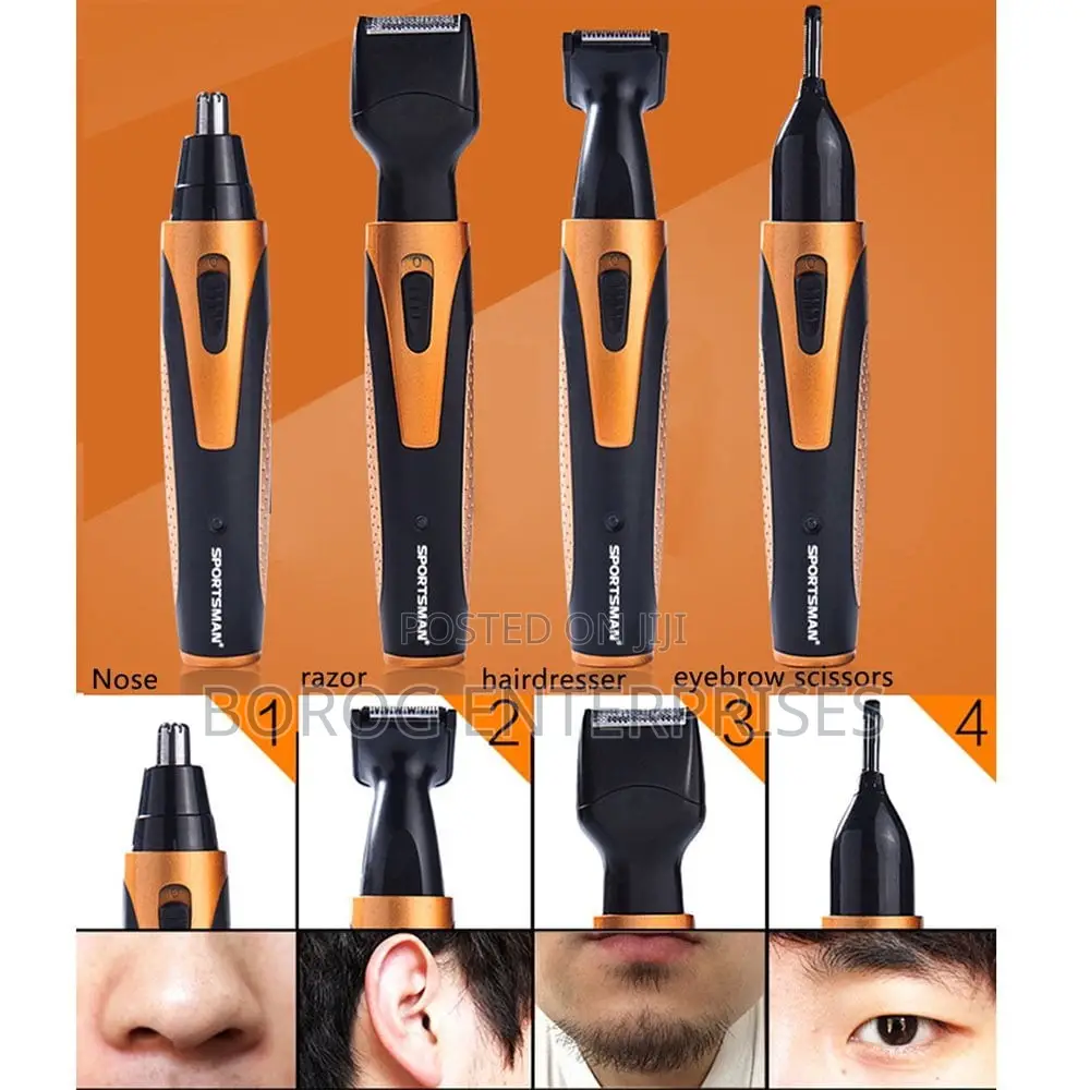 Sportsman Nose Ear Hair Trimmer, Usb 4 in 1 Rechargeable-Sm-409s