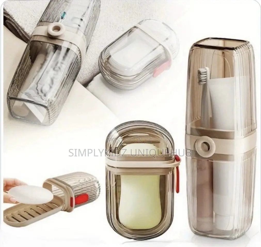 Portable Travel Soap Dish and Toothbrush Holder Set