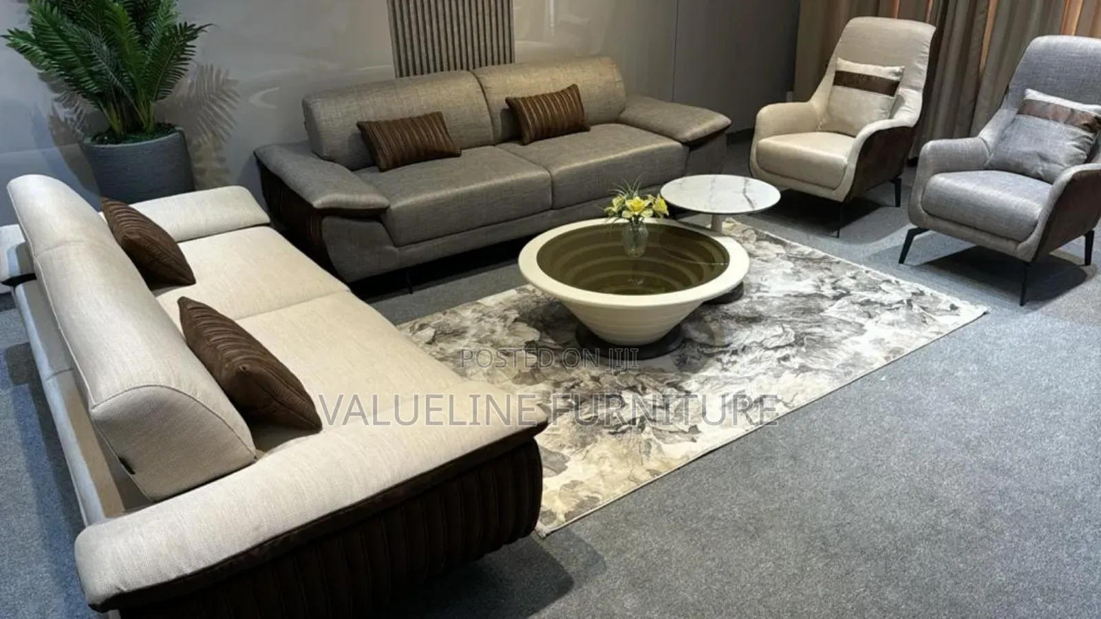 8 Seater Fabric Sofa Set