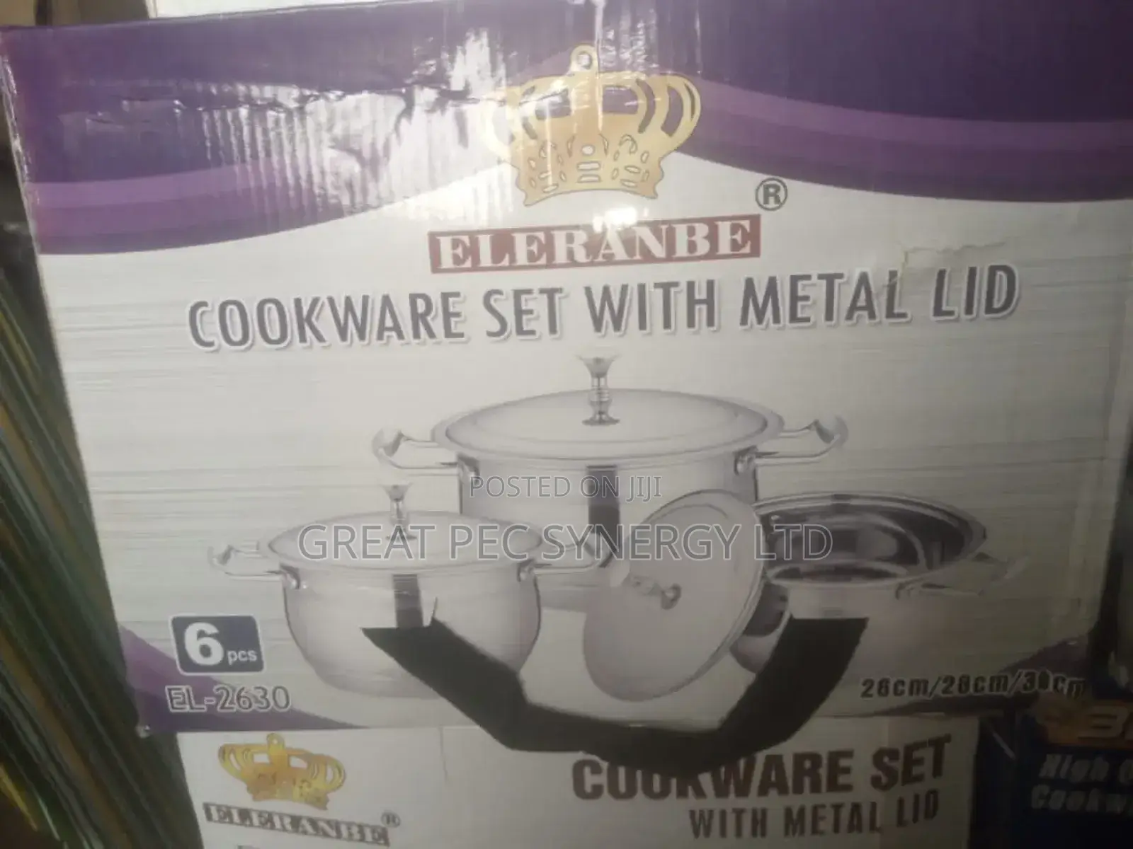 3 Sets Stainless Cookware Set - El 2630 (26,28,30cm)