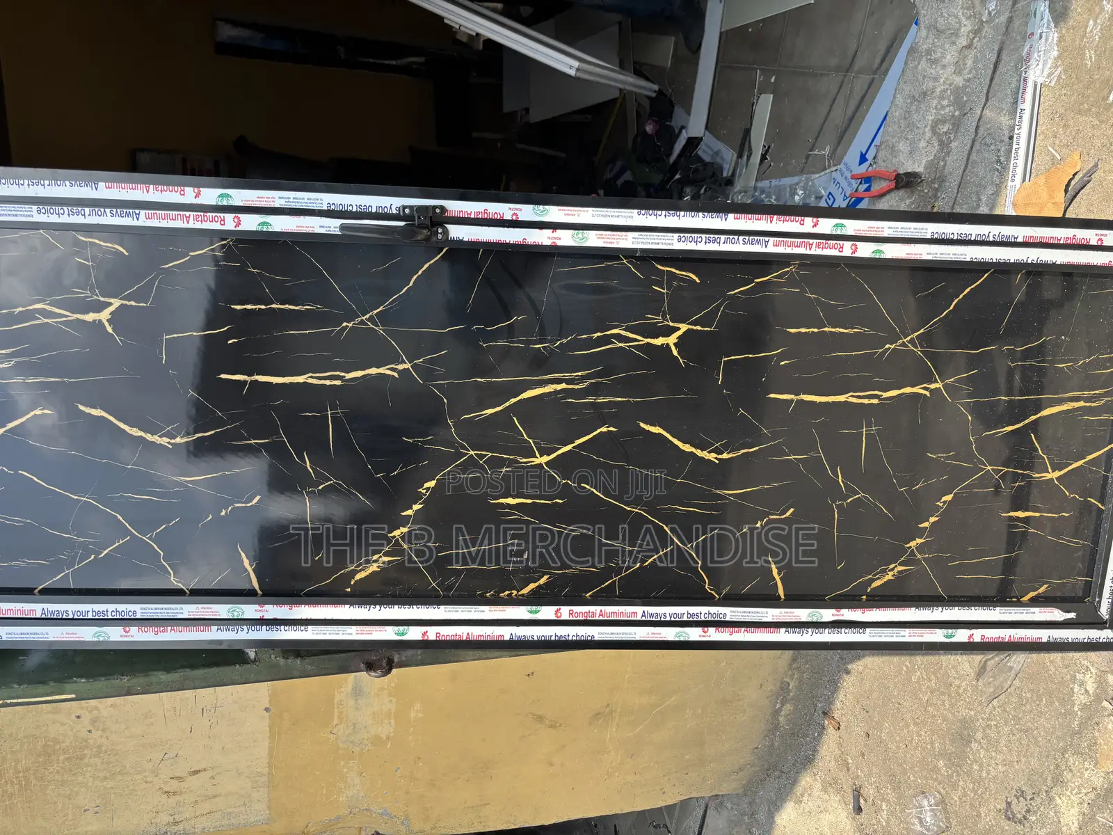 Aluminum PVC Toilet Door (Marble Design)