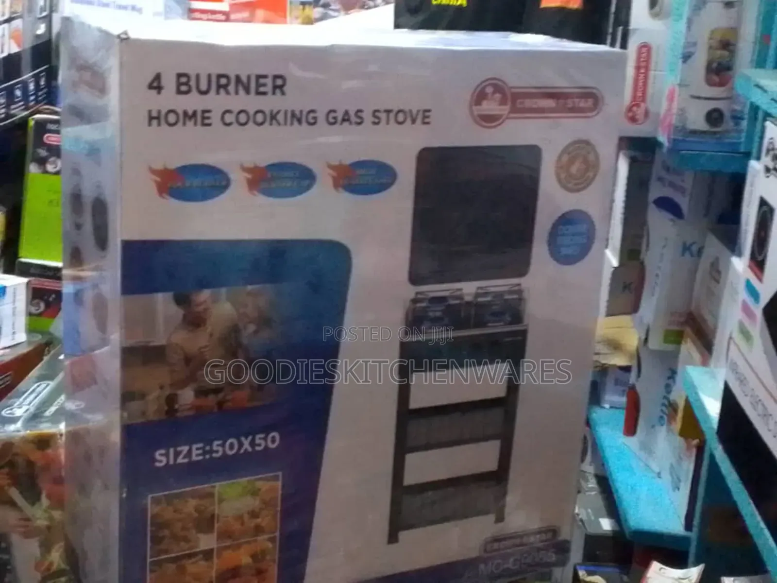 Crown Star Gas Burner With Two Step Rack