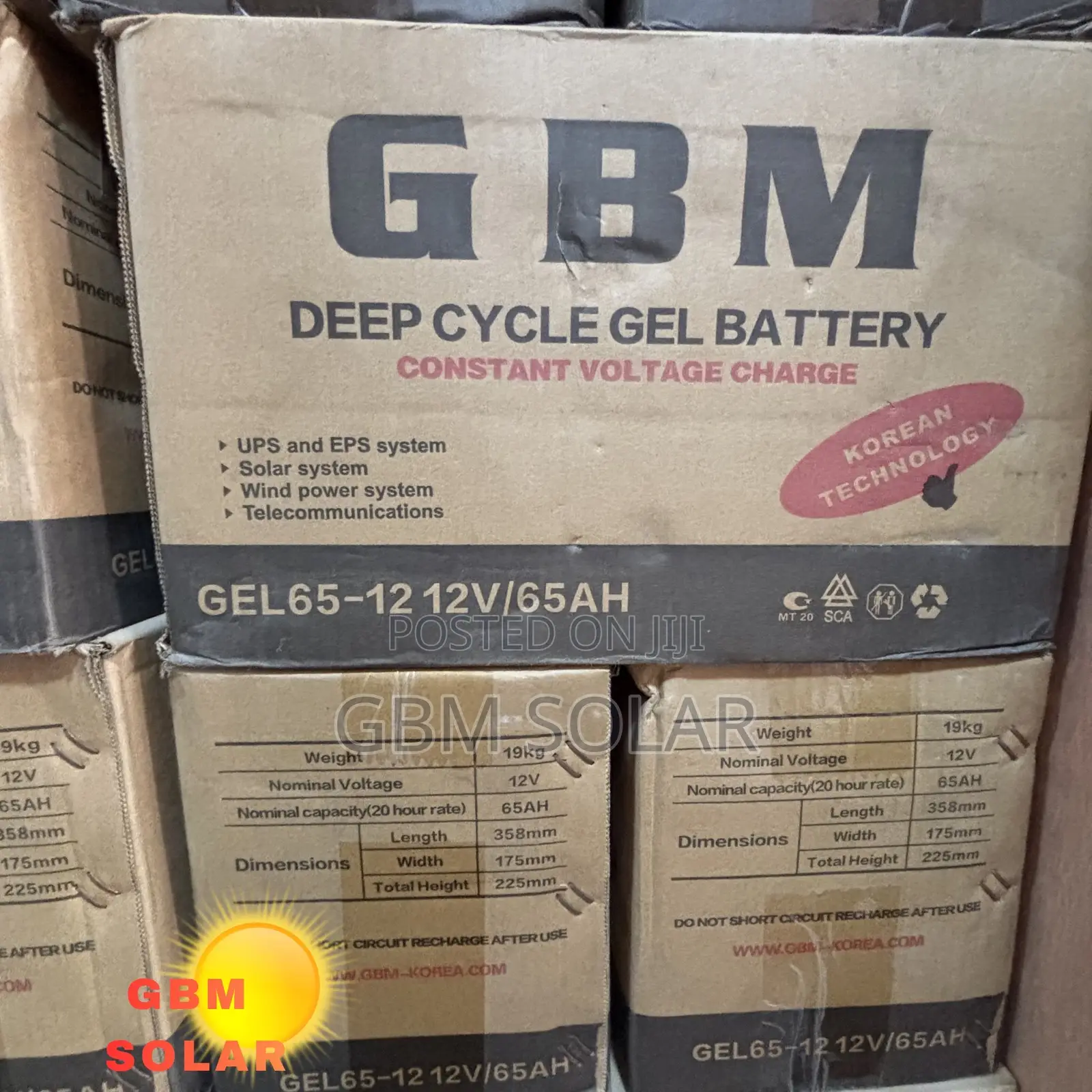 65ah 12v GBM Deep Cycle Battery