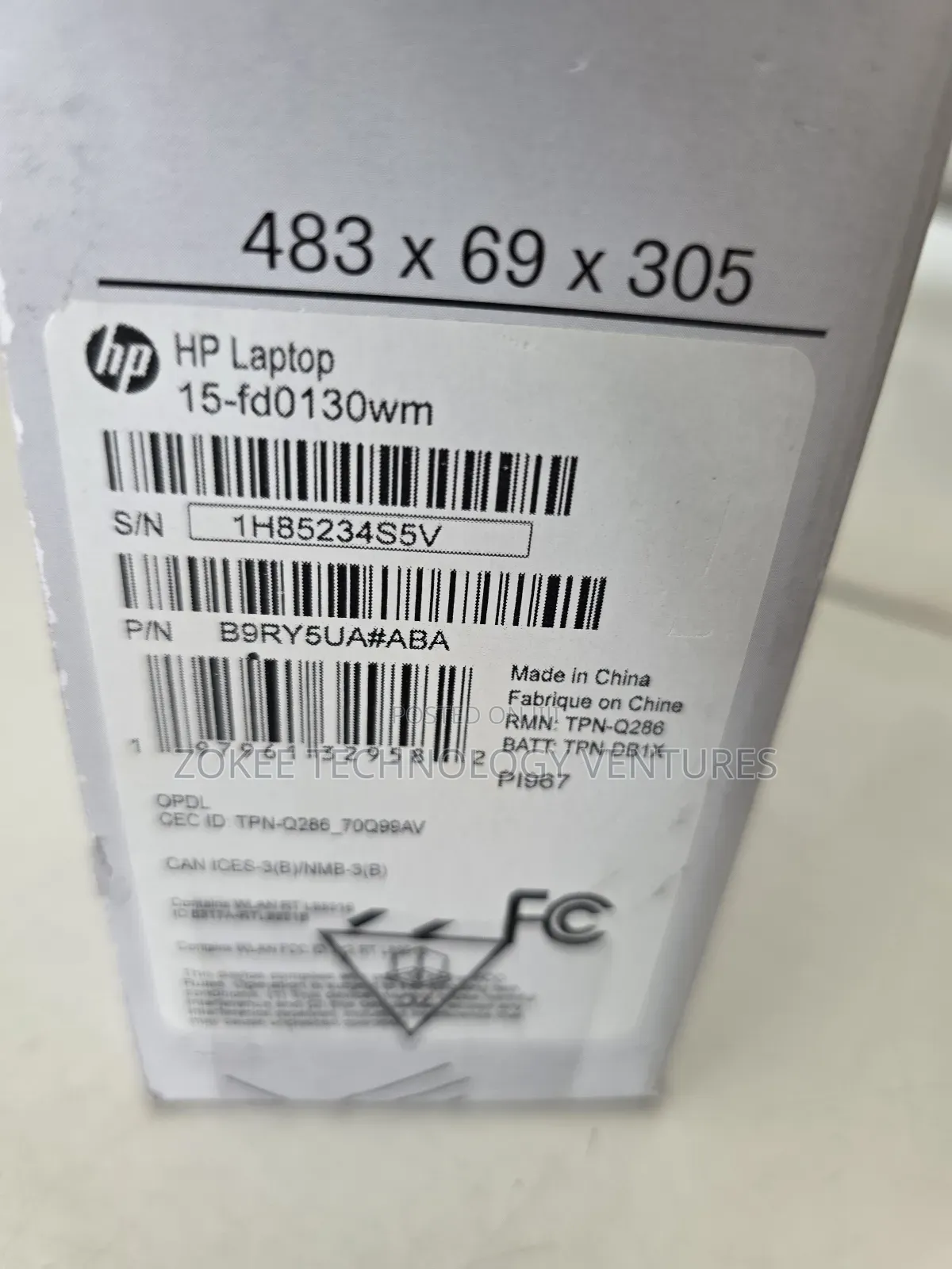 New Laptop HP 15-fd0290ns 8GB Intel Core i3 SSD 256GB