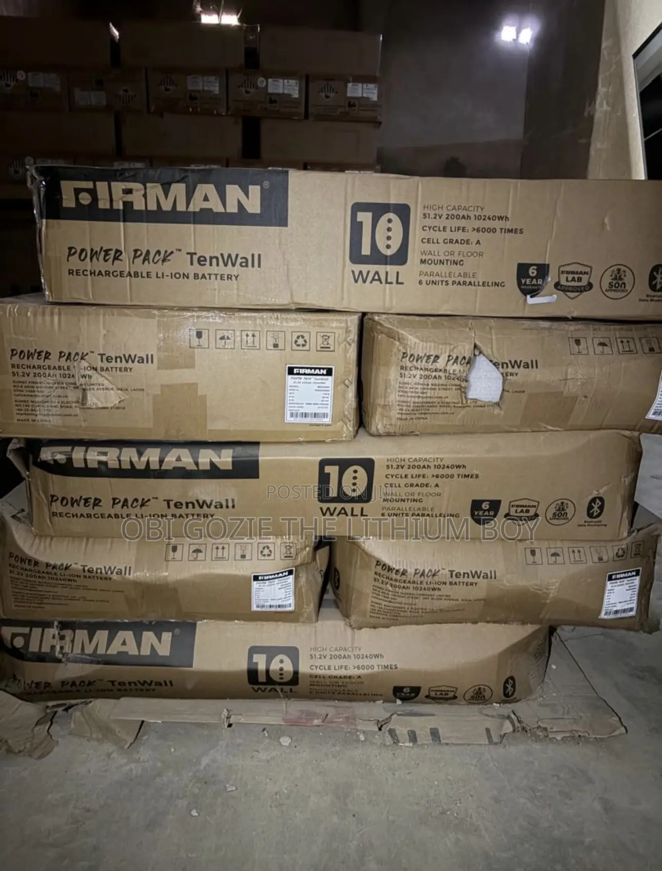 10kwh-51.2v Firman Solar Lithium Battery Best Importer and Distributor