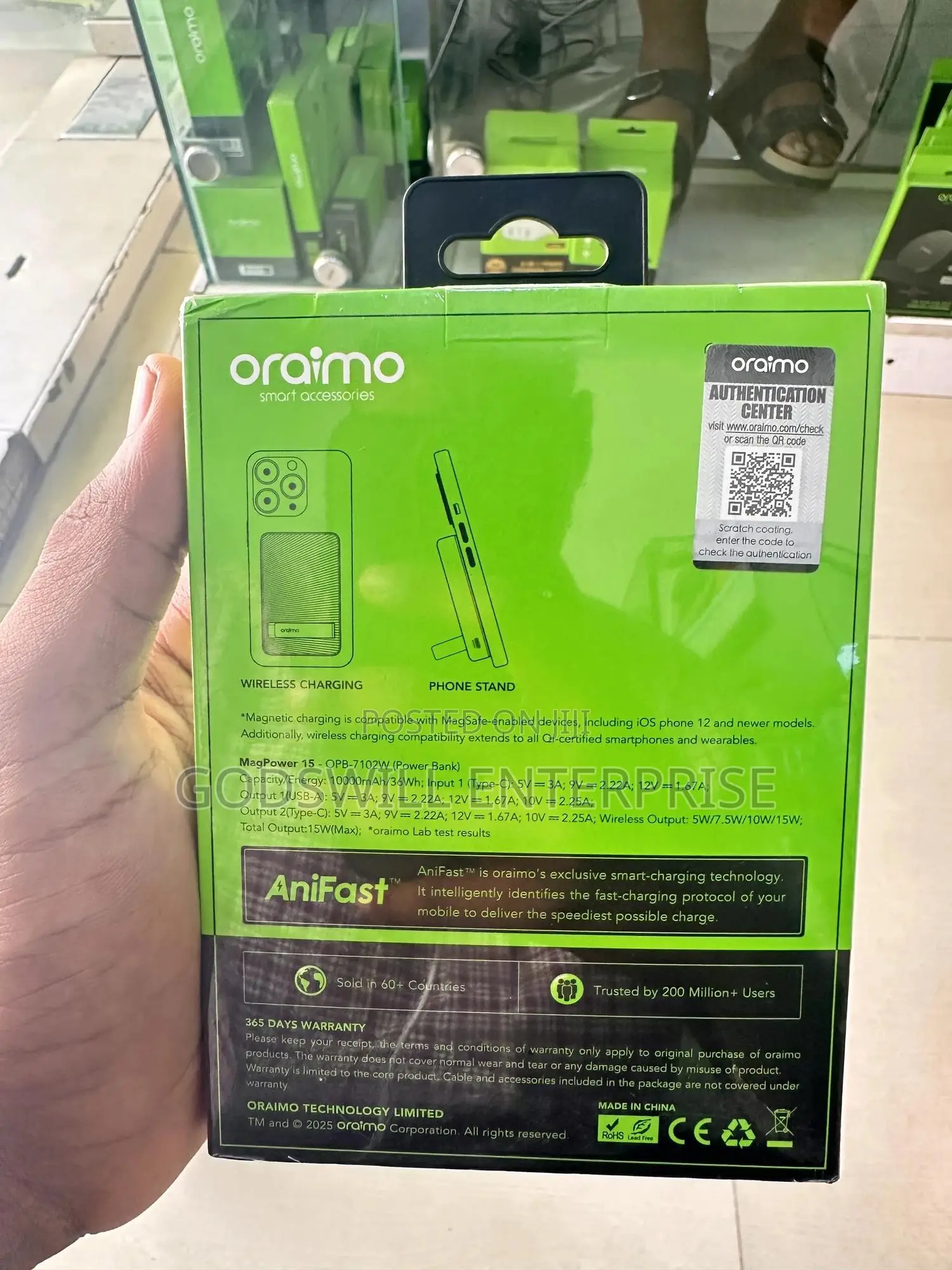 Oraimo Magpower 15
