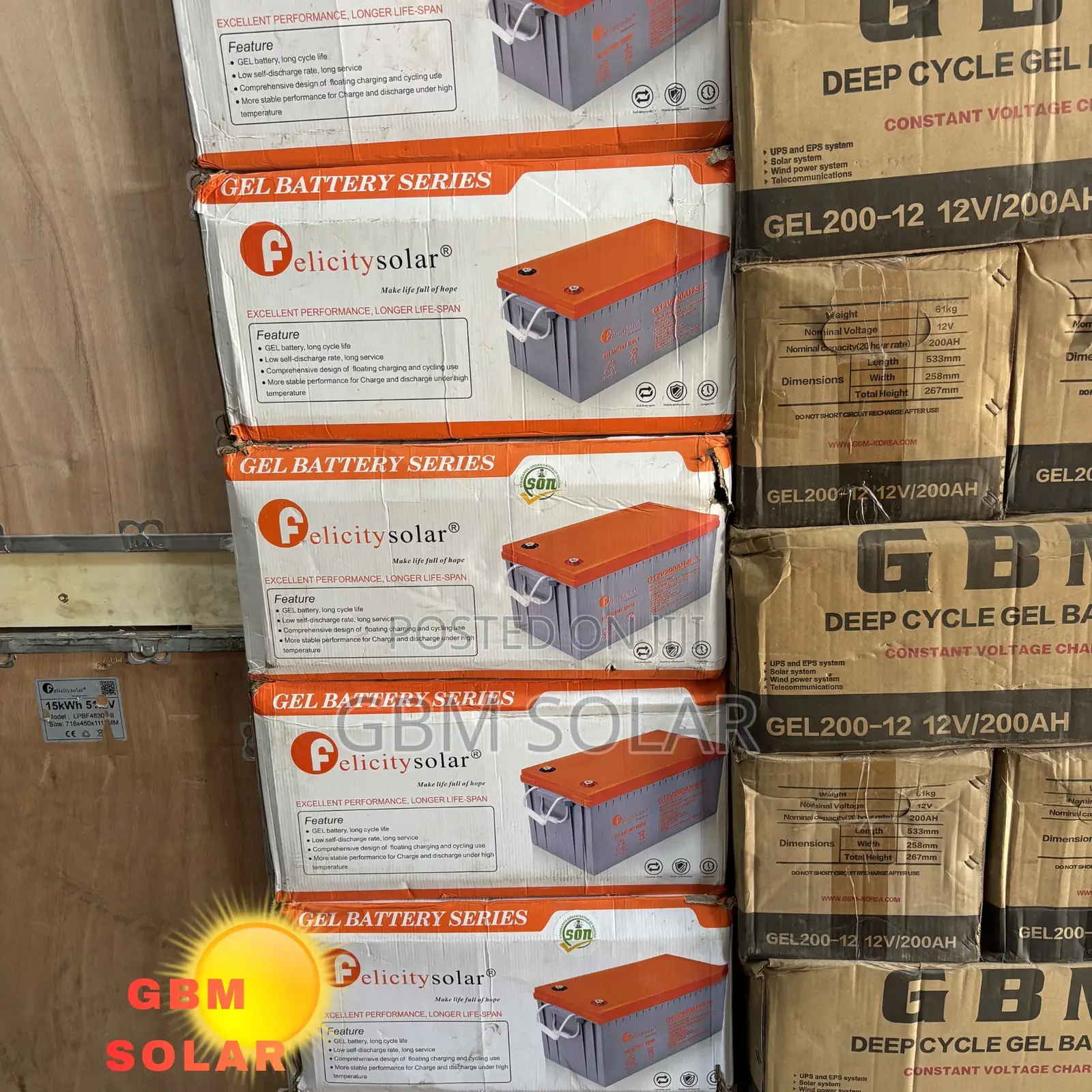 200ah 12v Felicity Gel Battery