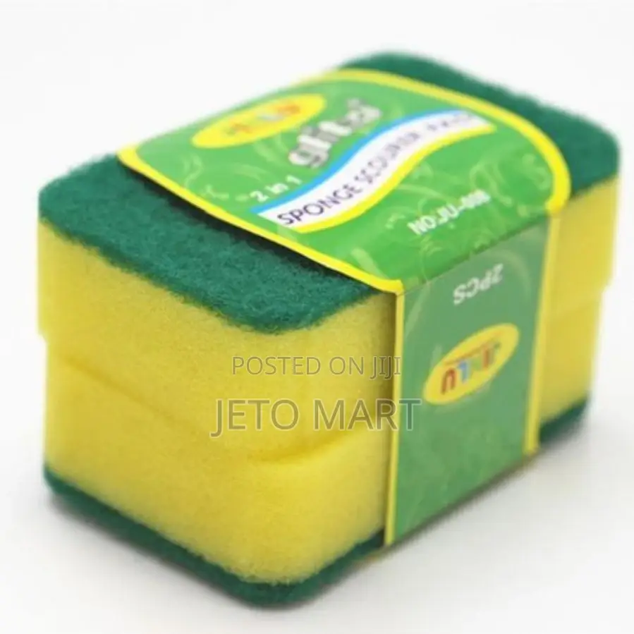 Sponge Scouring Pads Dish Washing Scrubber - 2pcs