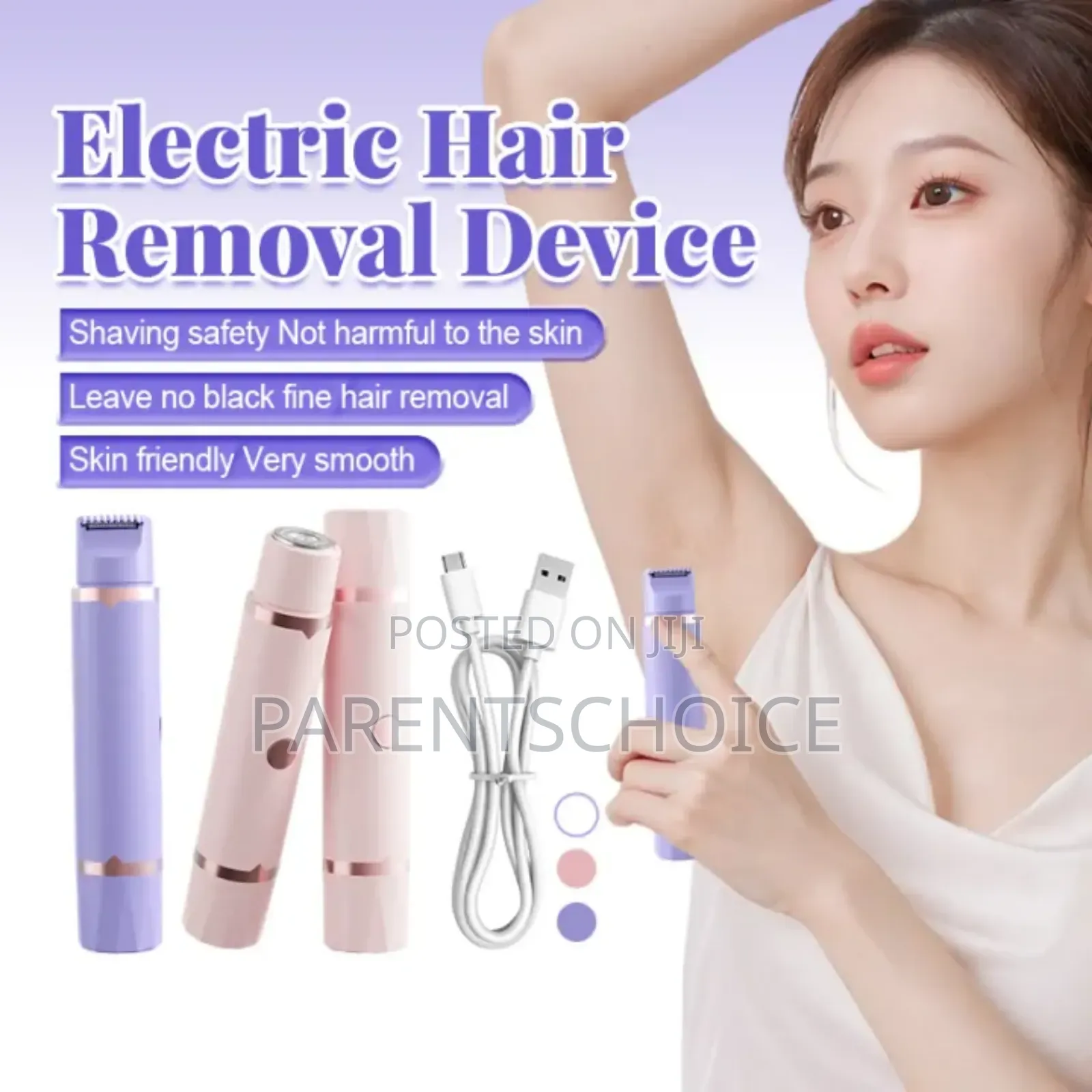 2 in 1 Electric Epilator Woman Cordless Double Head Hair Removal