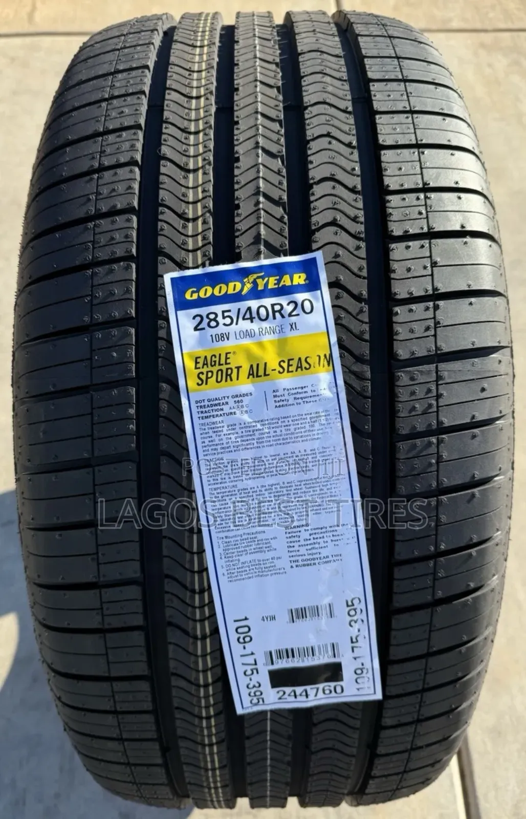 Goodyear Eagle Sport All-Season Rof - 285/40r20 108v (Brand New)
