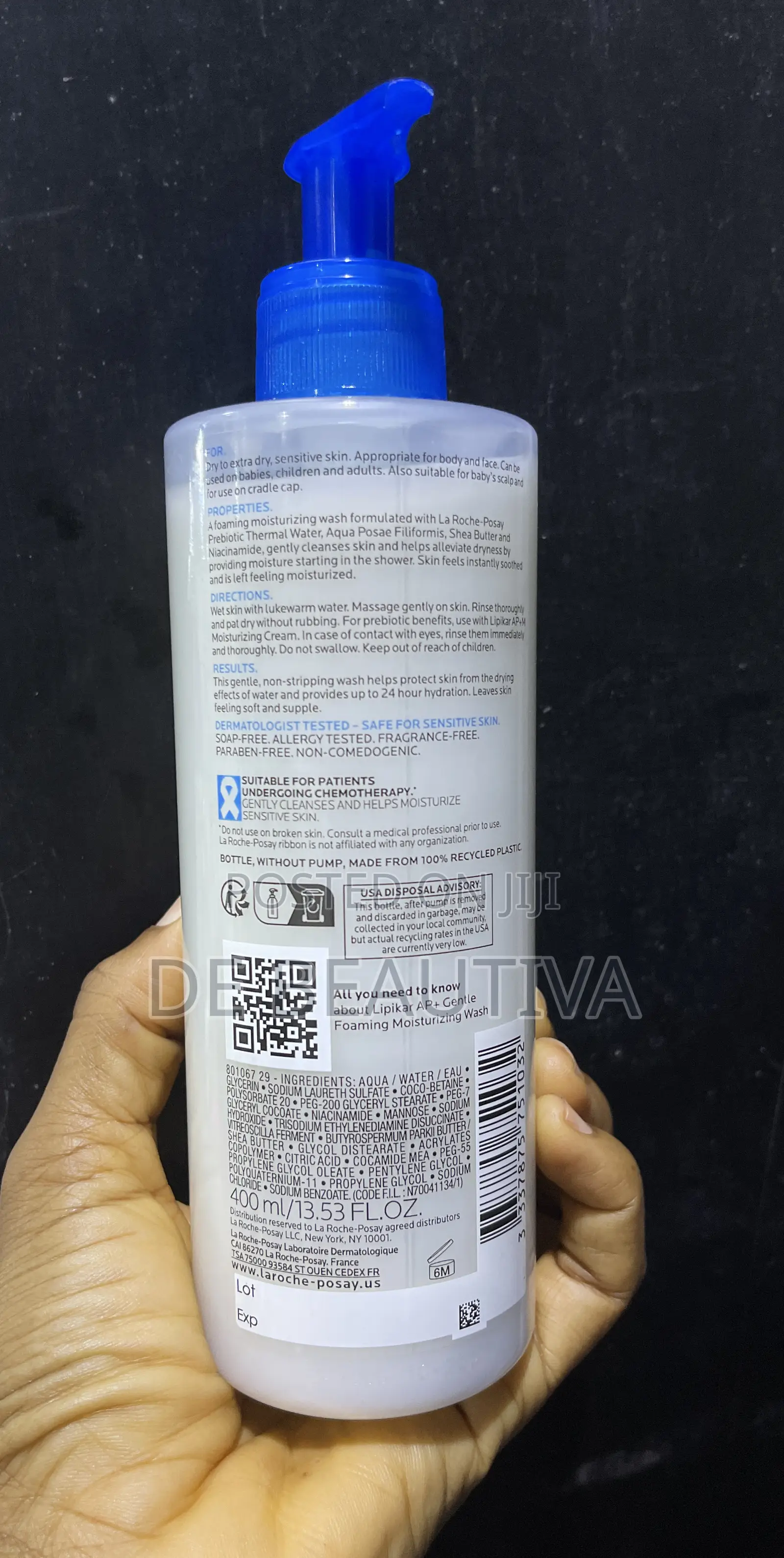 La Roche-Posay Lipikar Ap+ Gentle Foaming Moisturizing Wash – 400ml