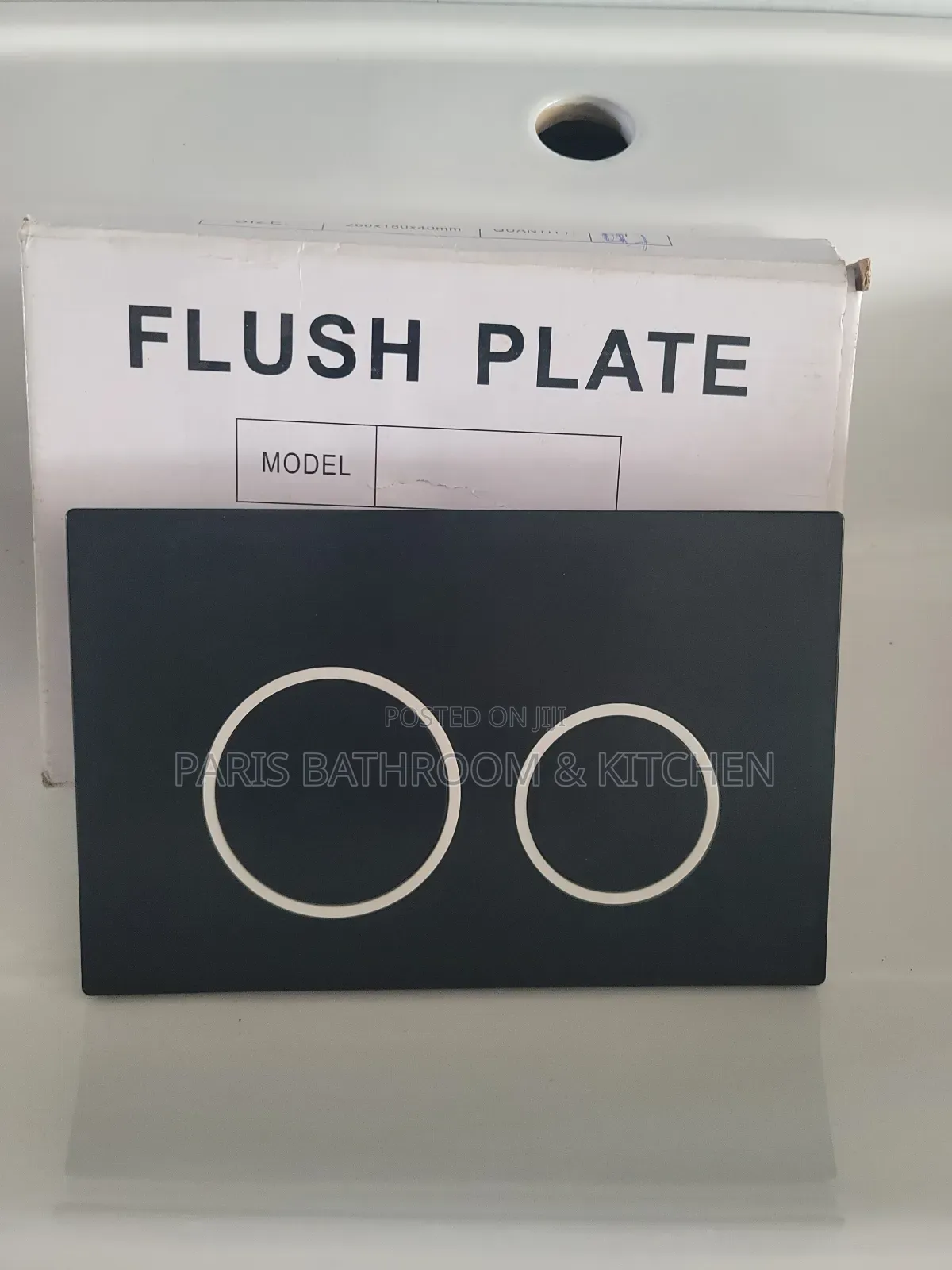 Matte Black Dual-Flush Toilet Flush Plate